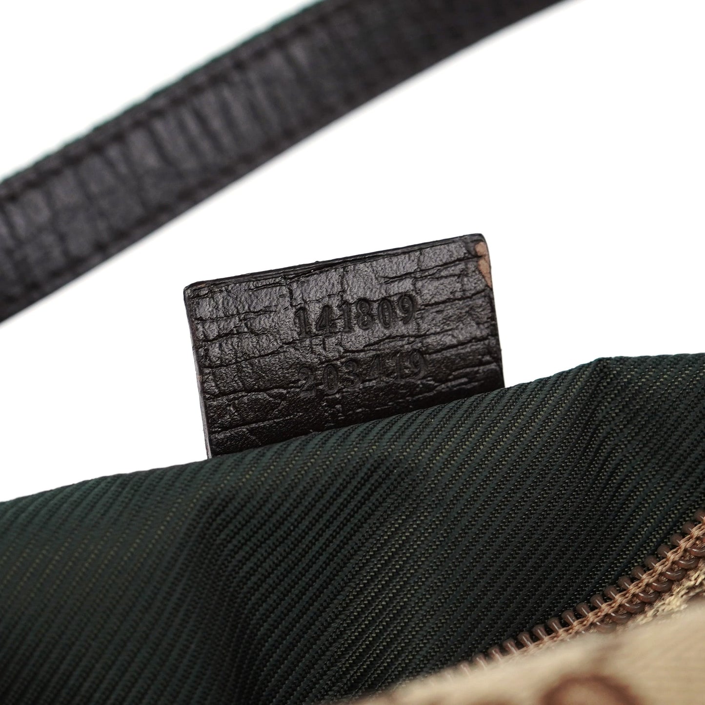 141809 Beige Brown GG Boat Pochette