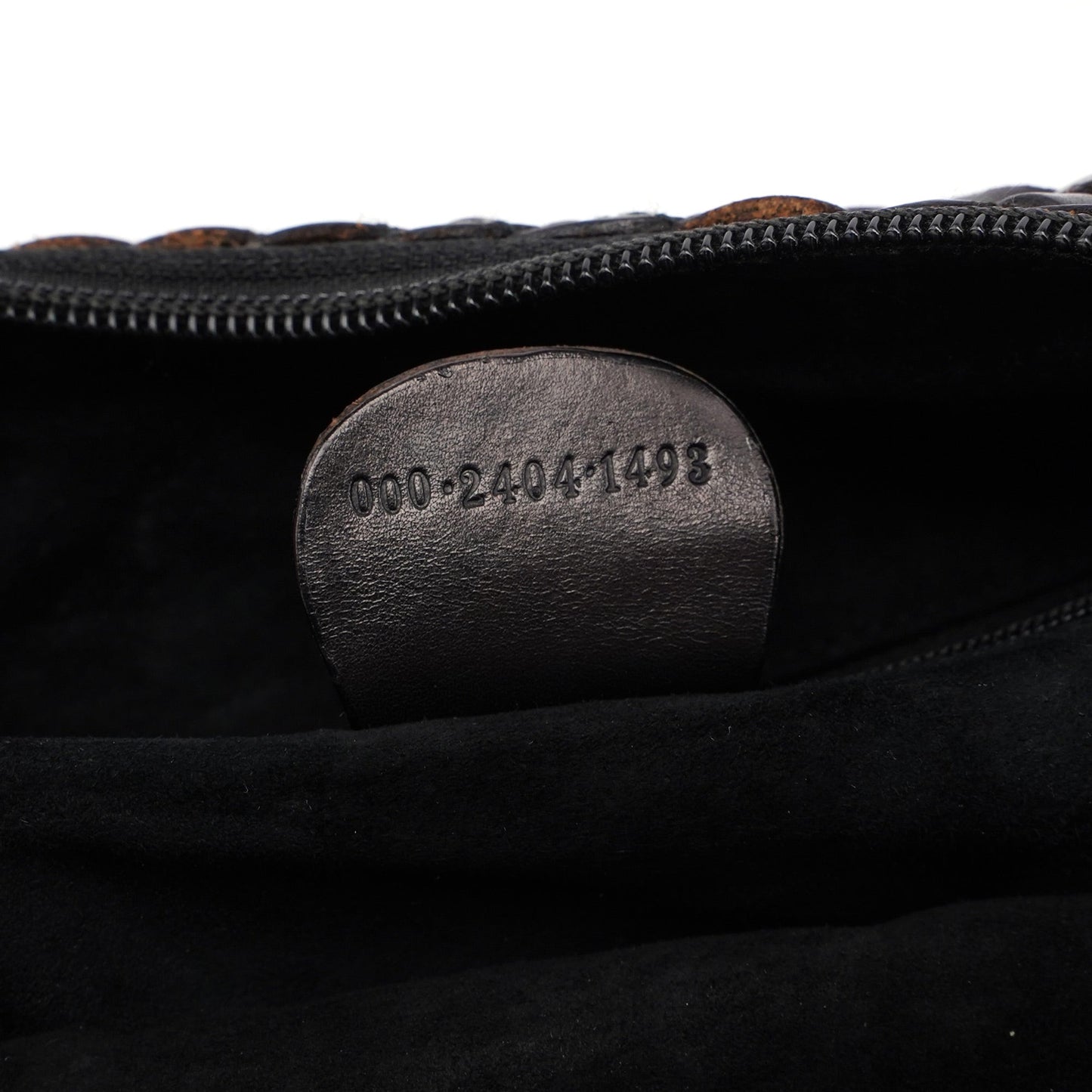 1996 Brown Woven Leather Hobo Shoulder Bag