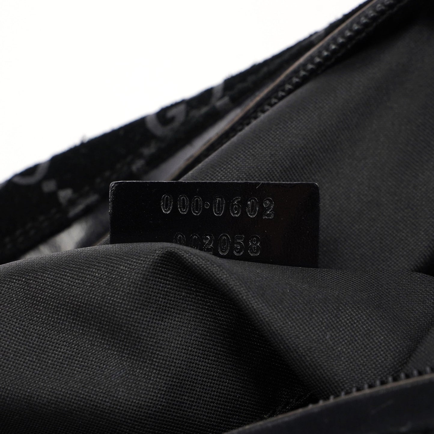 1997 Black Suede GG Hobo Shoulder Bag