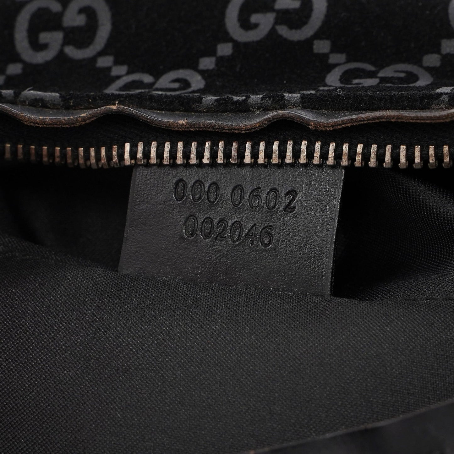 1997 Black Suede GG Hobo Shoulder Bag