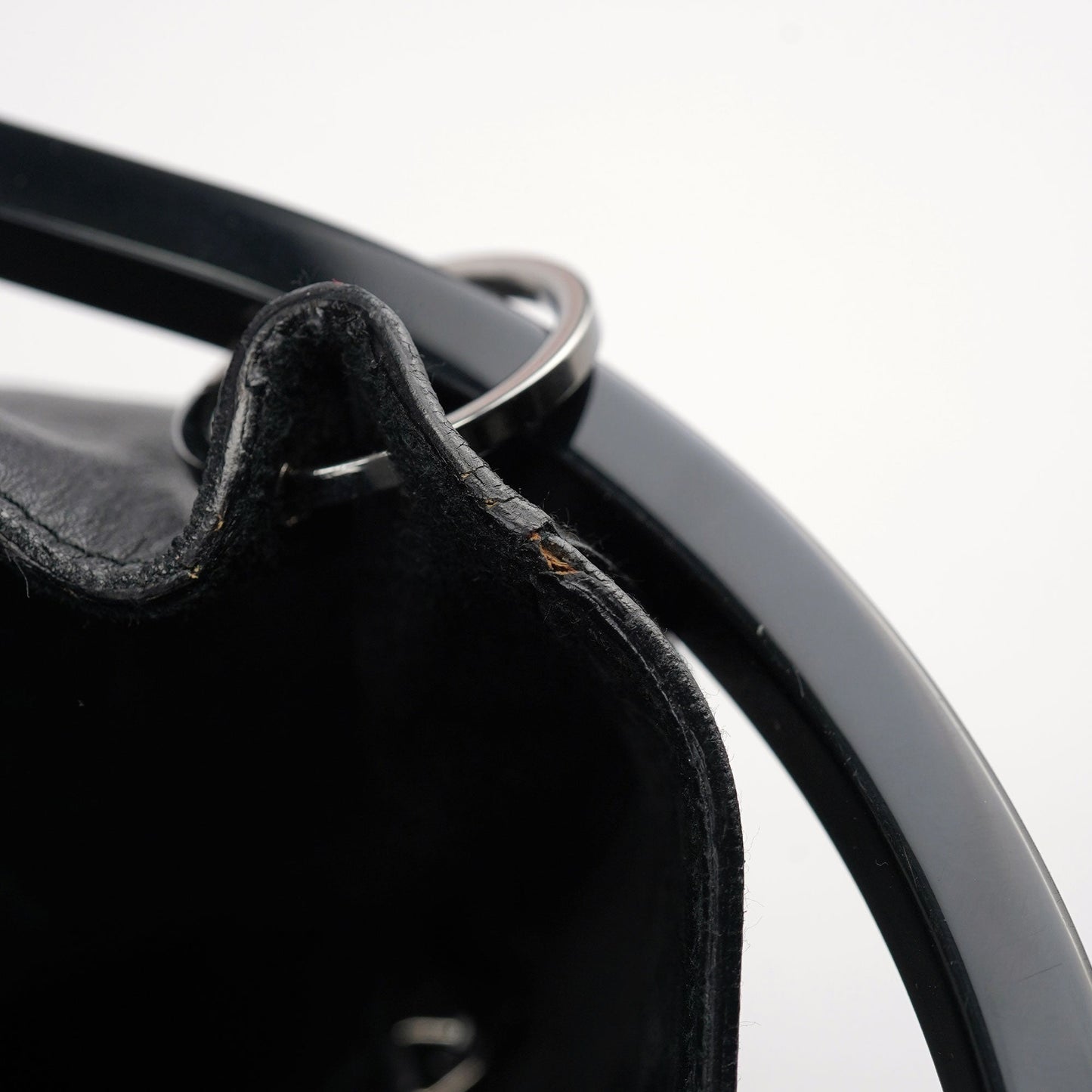 1999 Black Calfskin Ring Bag