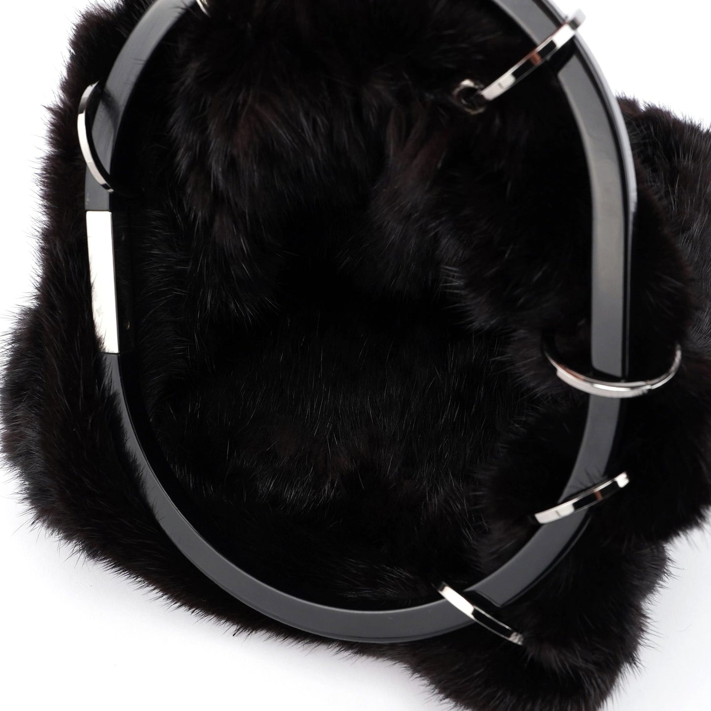 1999 Black Mink Fur Ring Bag 007 2129