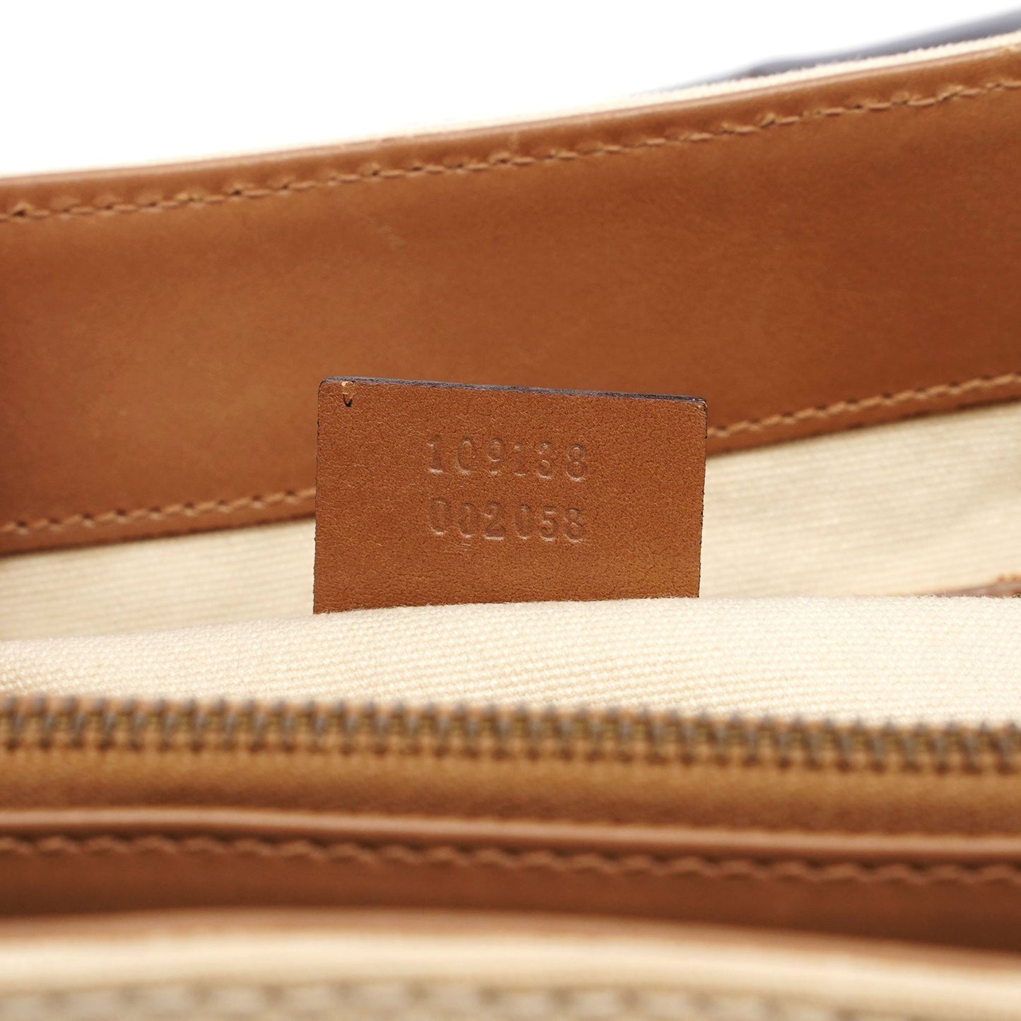 2002 Beige Canvas Bamboo Tote