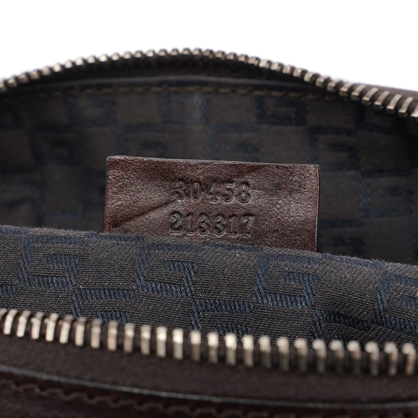 30458 Brown Canvas Boston Bag