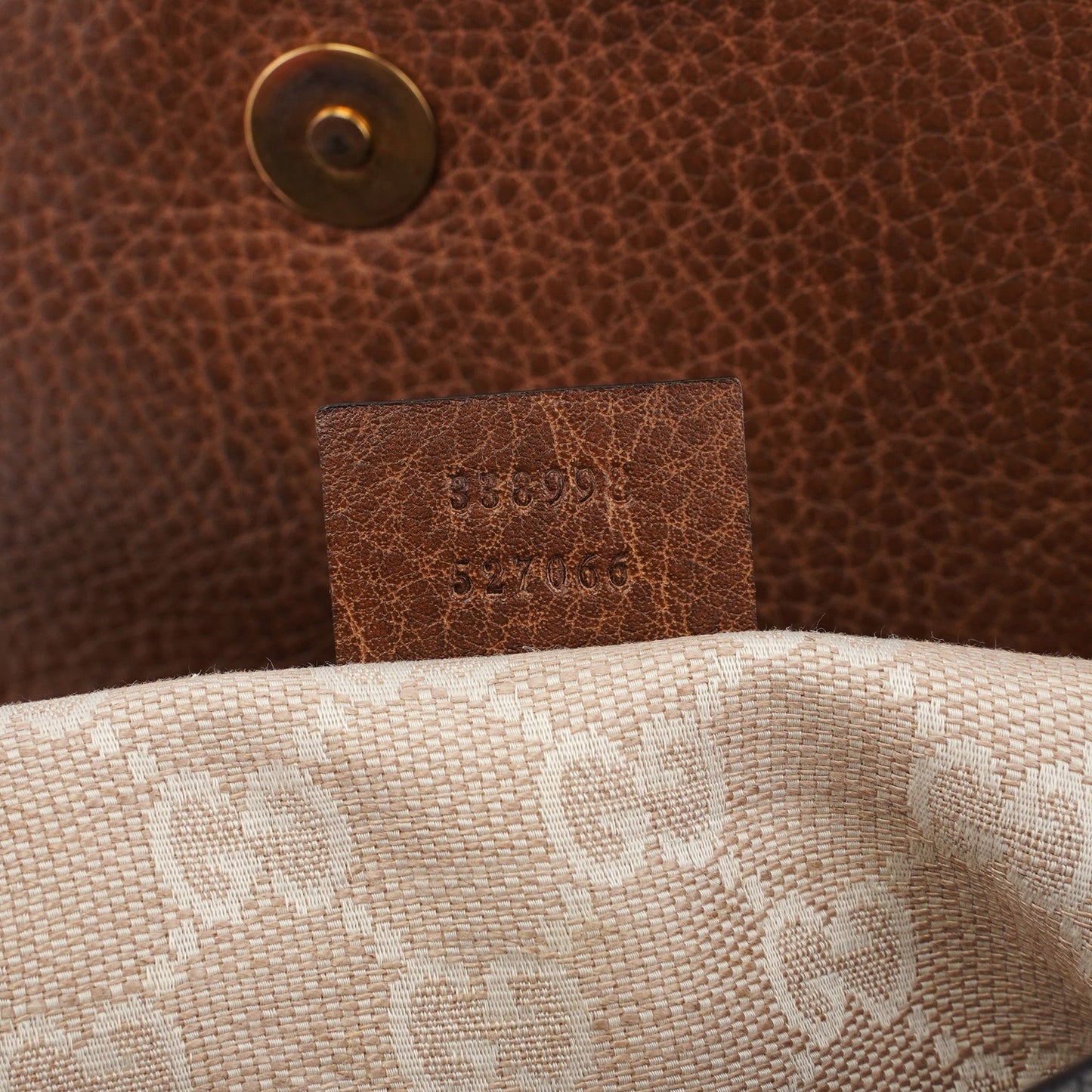 338998 Brown Calfskin Hobo Shoulder Bag