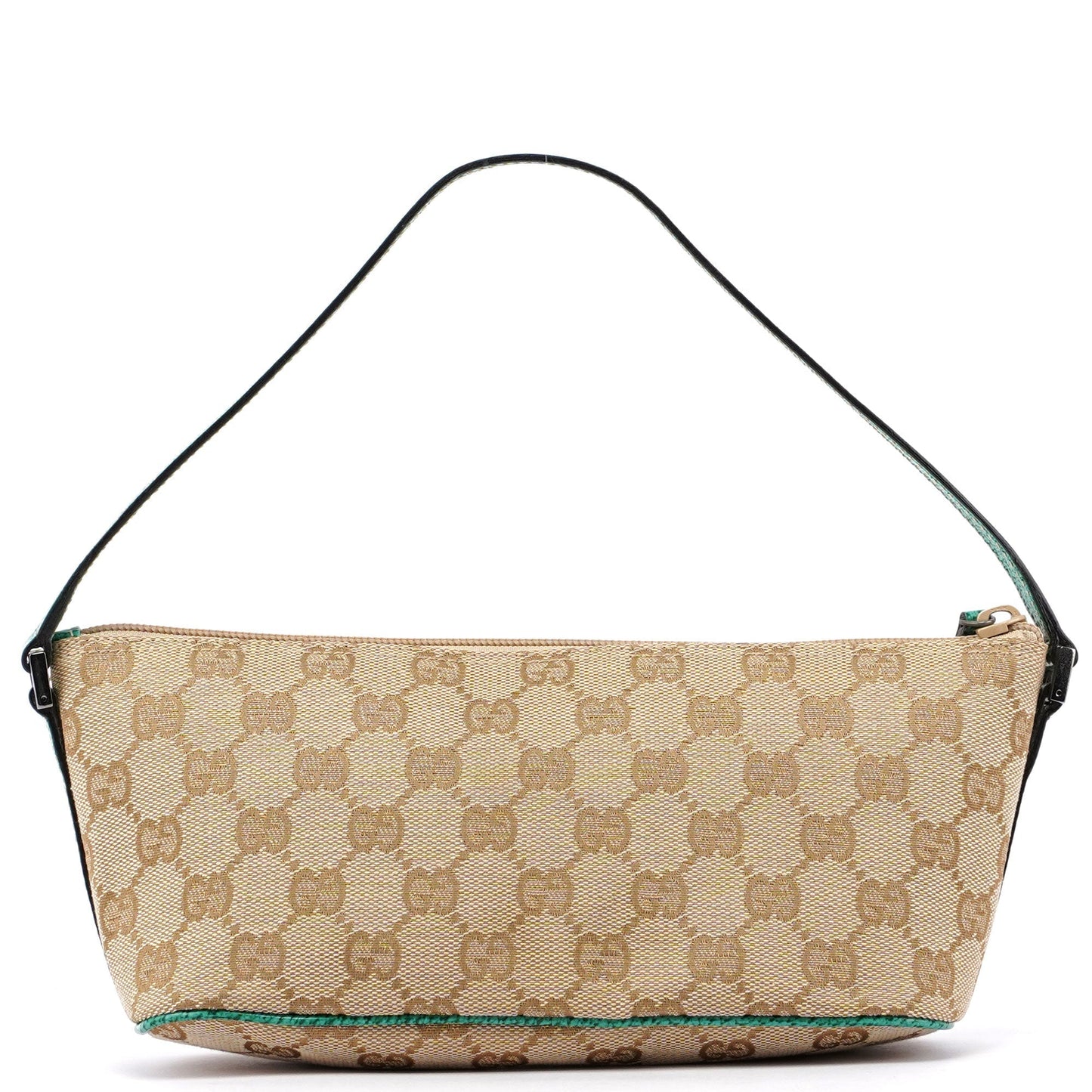 5396. Gucci Beige Turquoise Boat Pochette