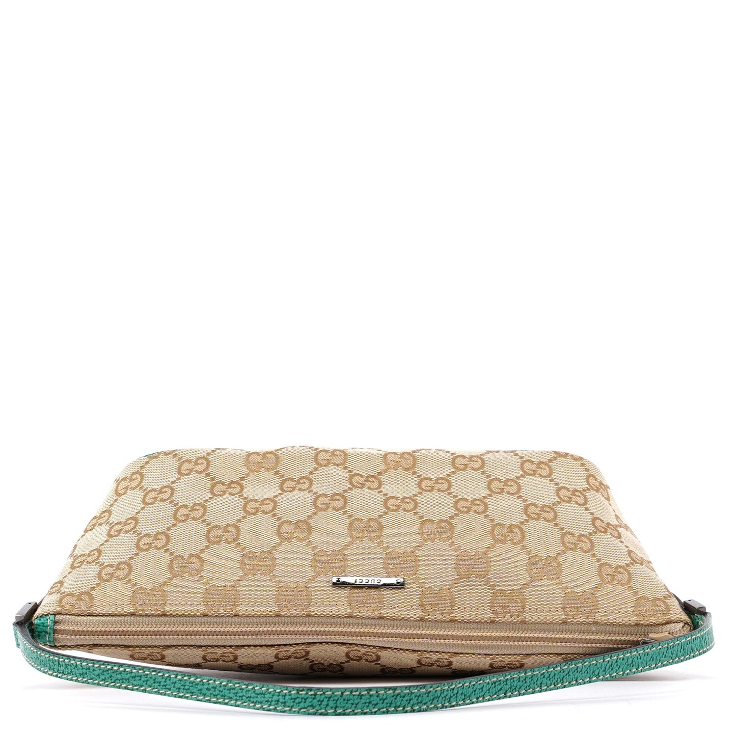 5396. Gucci Beige Turquoise Boat Pochette