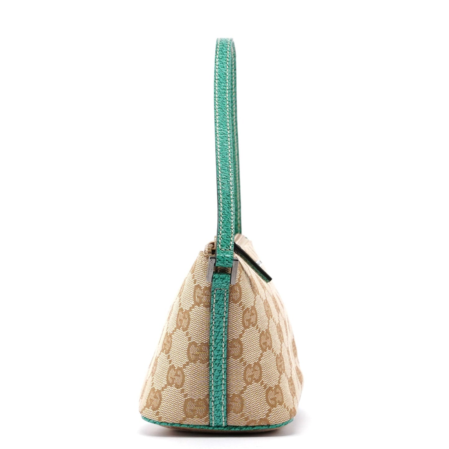 5396. Gucci Beige Turquoise Boat Pochette