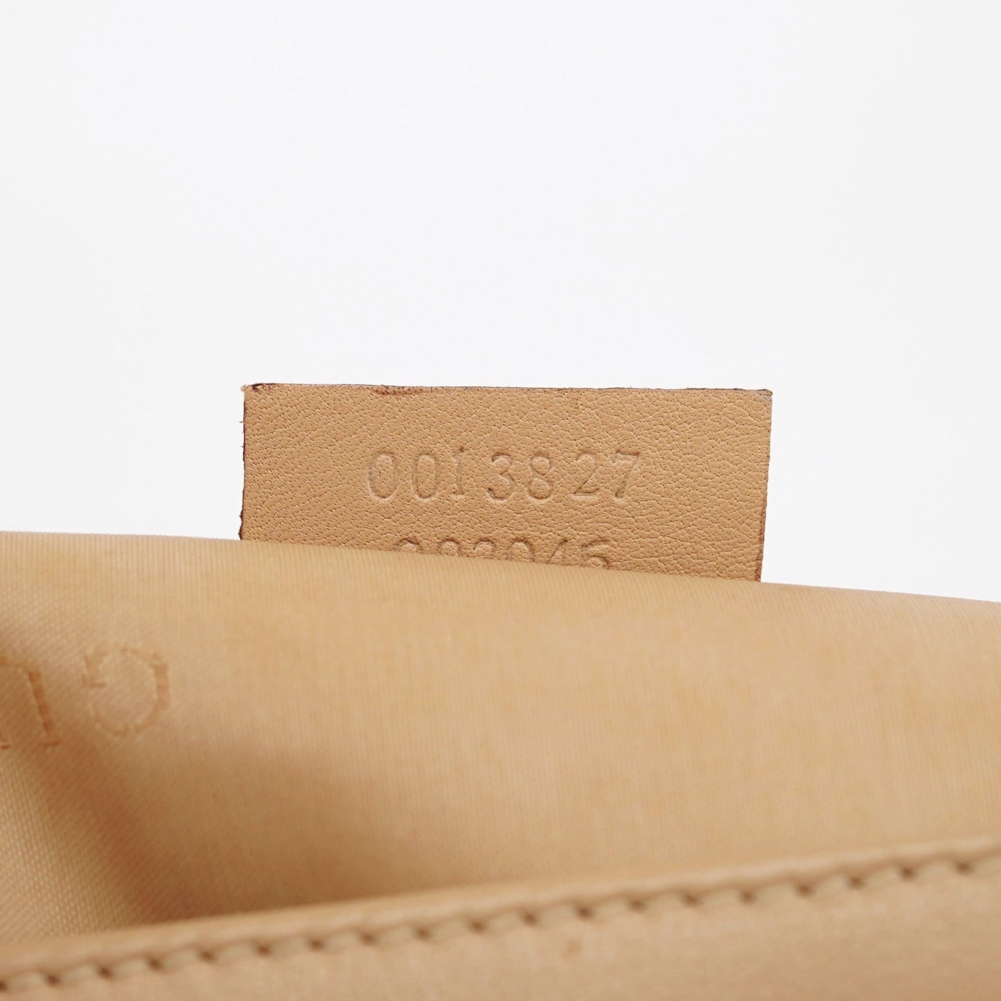 Beige Calfskin Chain Shoulder Bag