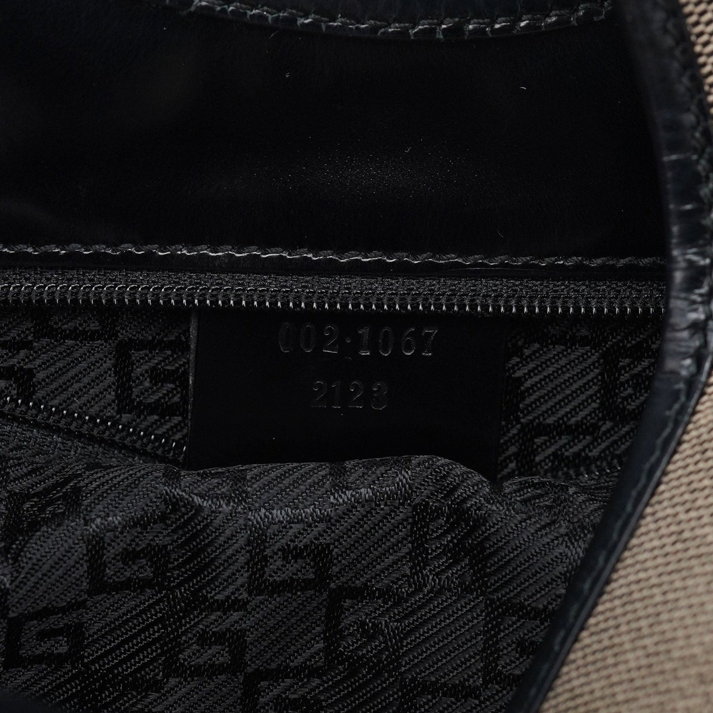 Beige Canvas Jackie Shoulder Bag