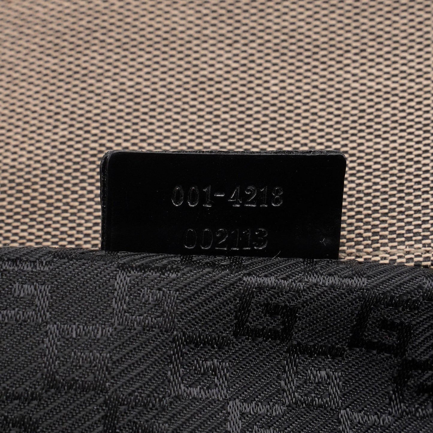 Beige Canvas Keylock Shoulder Bag