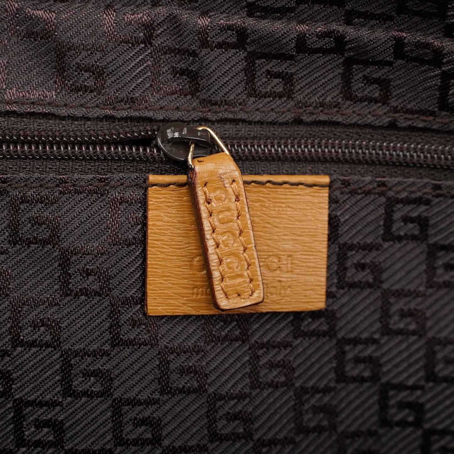 Beige Leather 2-Way Tote