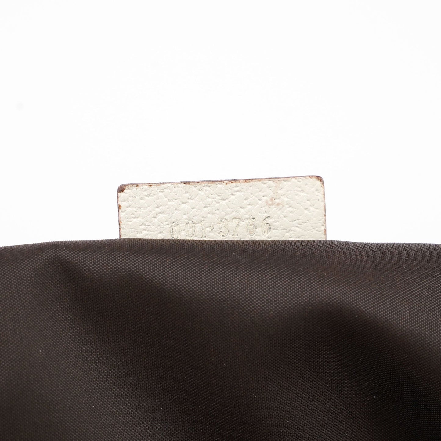 Beige White Canvas Shoulder Bag