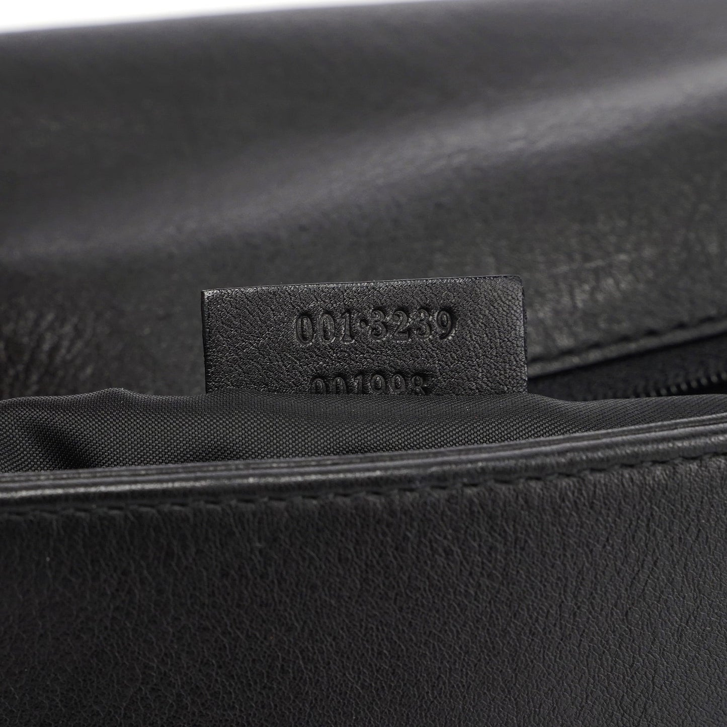 Black Calfskin Bamboo Flap Shoulder Bag