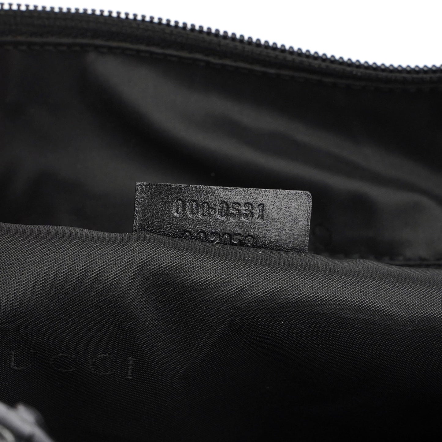 Black Calfskin Bamboo Shoulder Bag