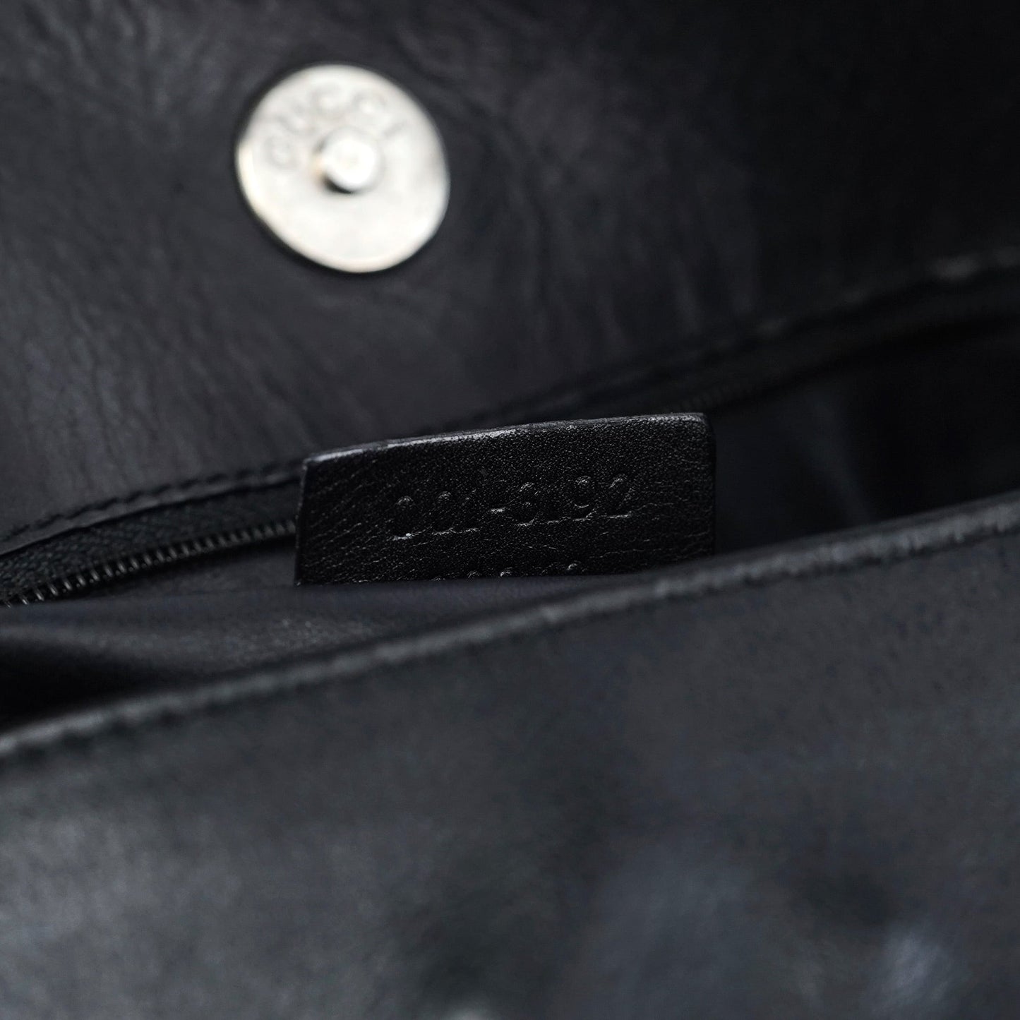 Black Calfskin Hobo Shoulder Bag