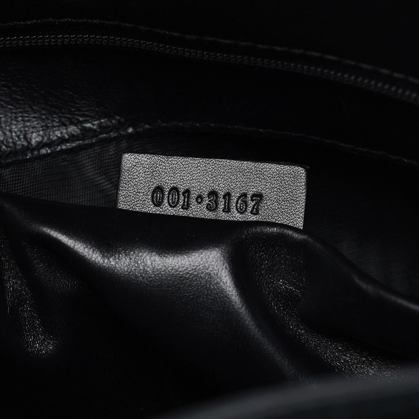 Black Calfskin Hobo Shoulder Bag