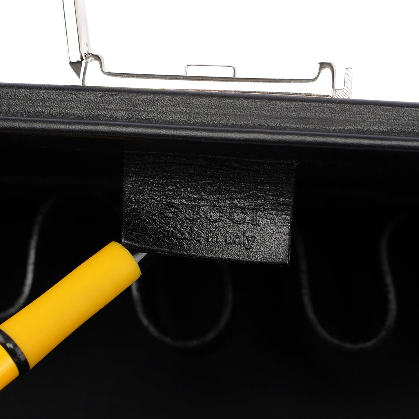 Black Calfskin Top Handle Bag