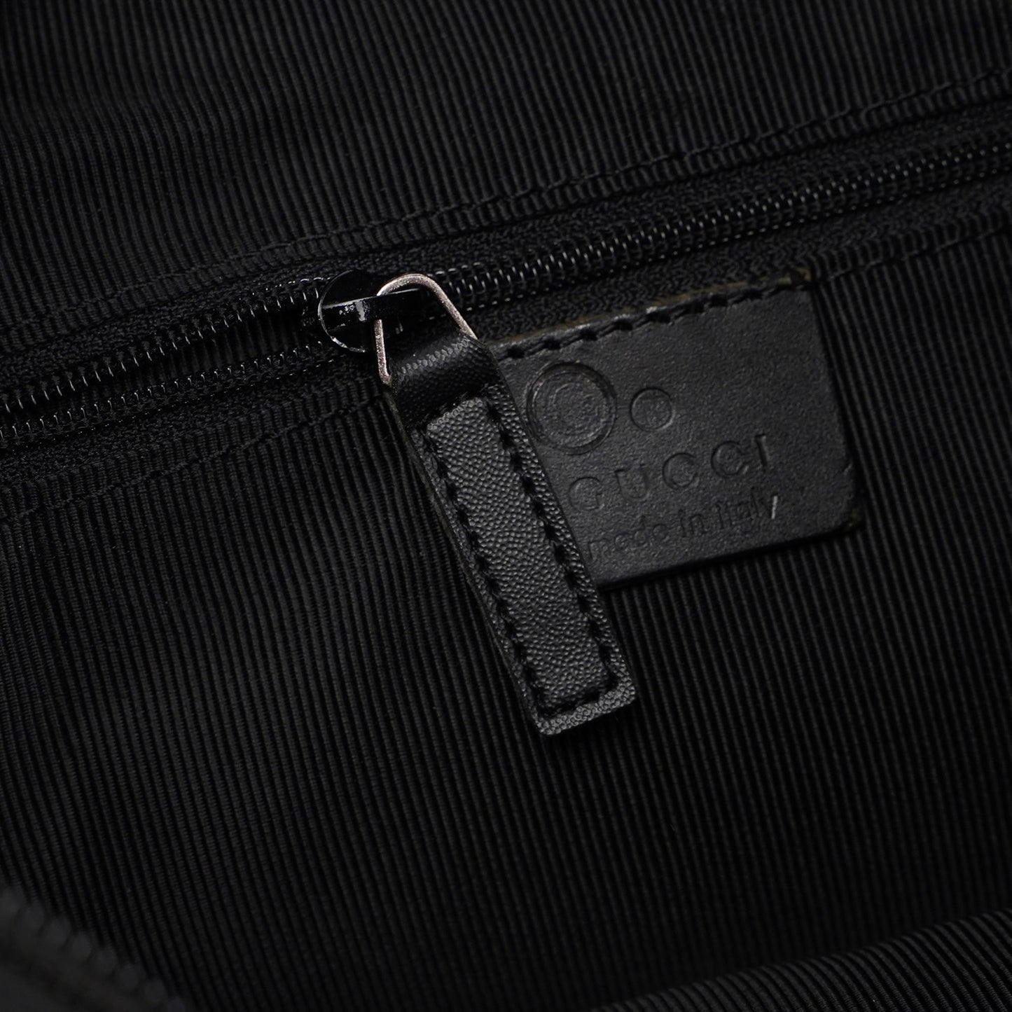 Black Canvas Bamboo Shoulder Bag