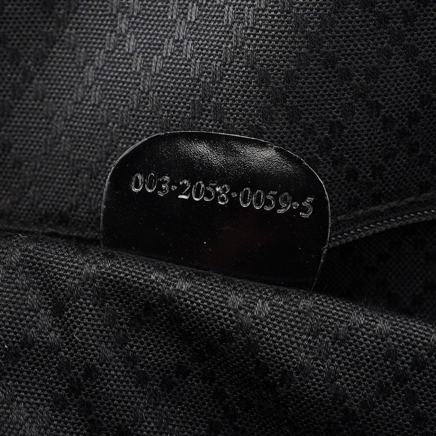 Black Canvas Bamboo Shoulder Bag