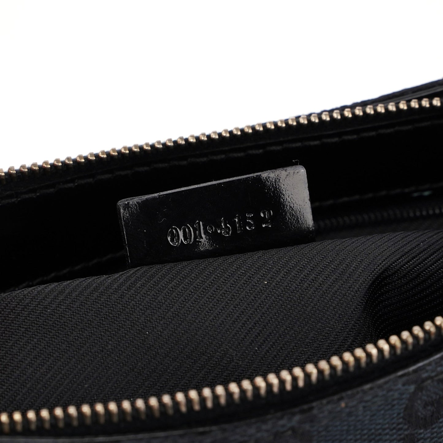 Black Canvas GG Patent Leather Shoulder Bag