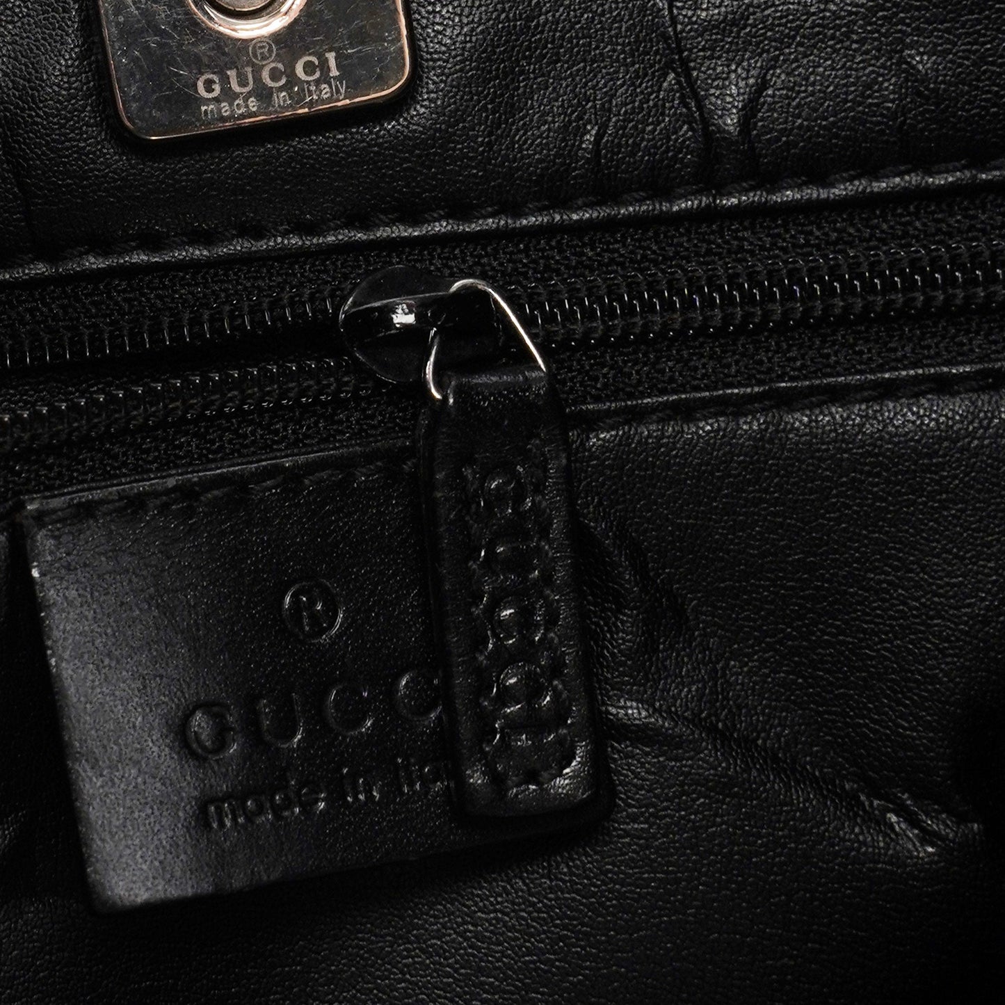 Black Canvas Hobo Shoulder Bag