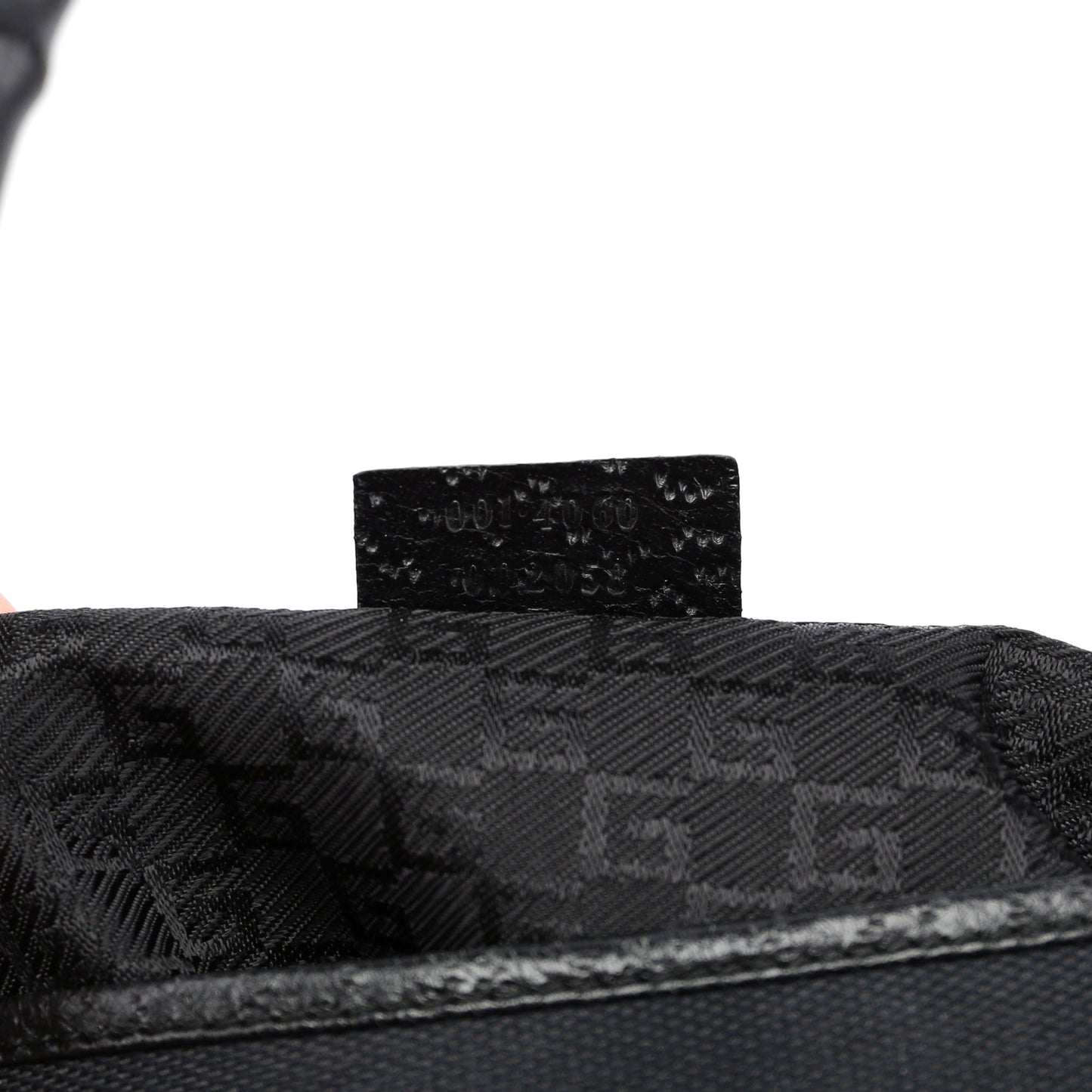 Black Canvas Jackie Bamboo Shoulder Bag