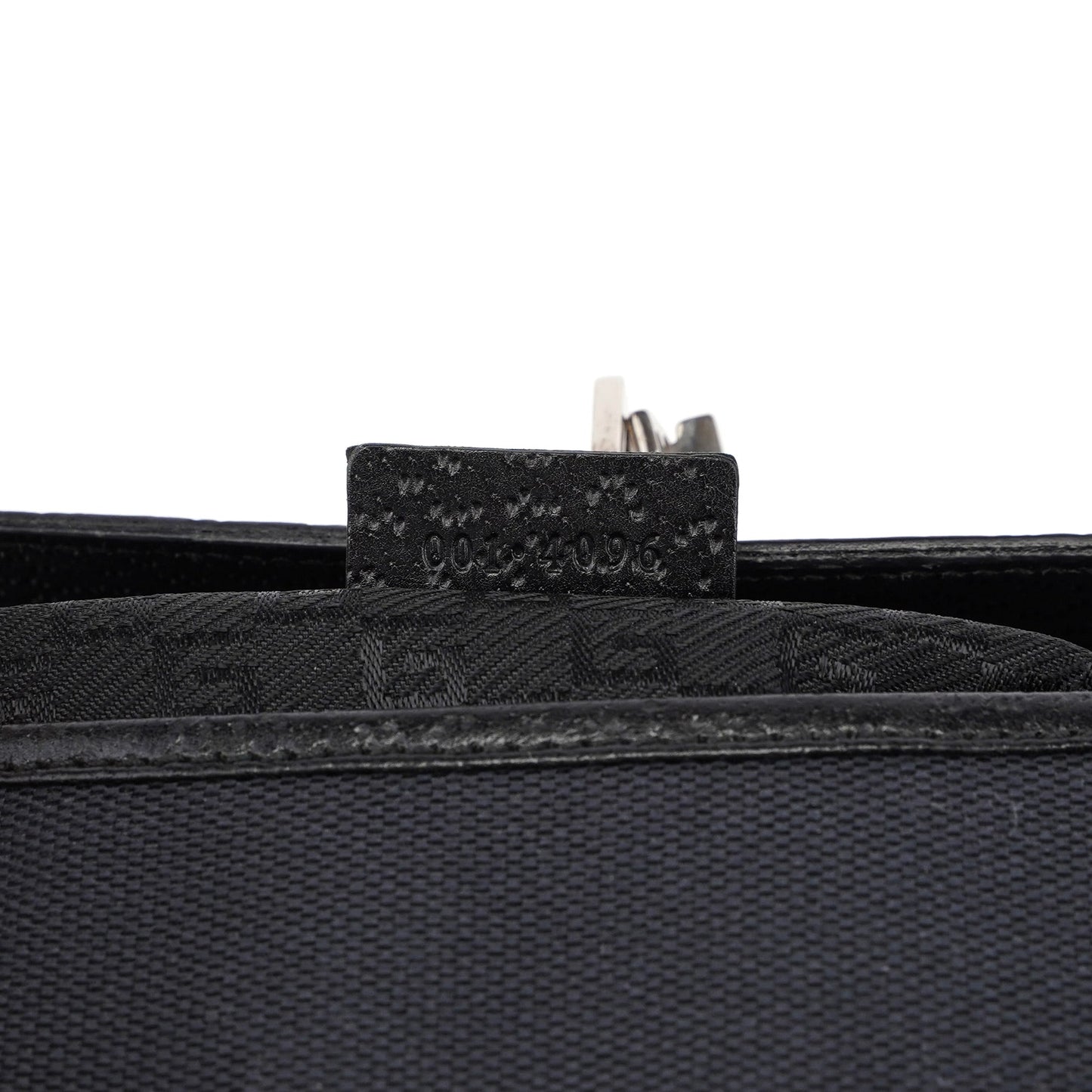 Black Canvas Jackie Bamboo Shoulder Bag