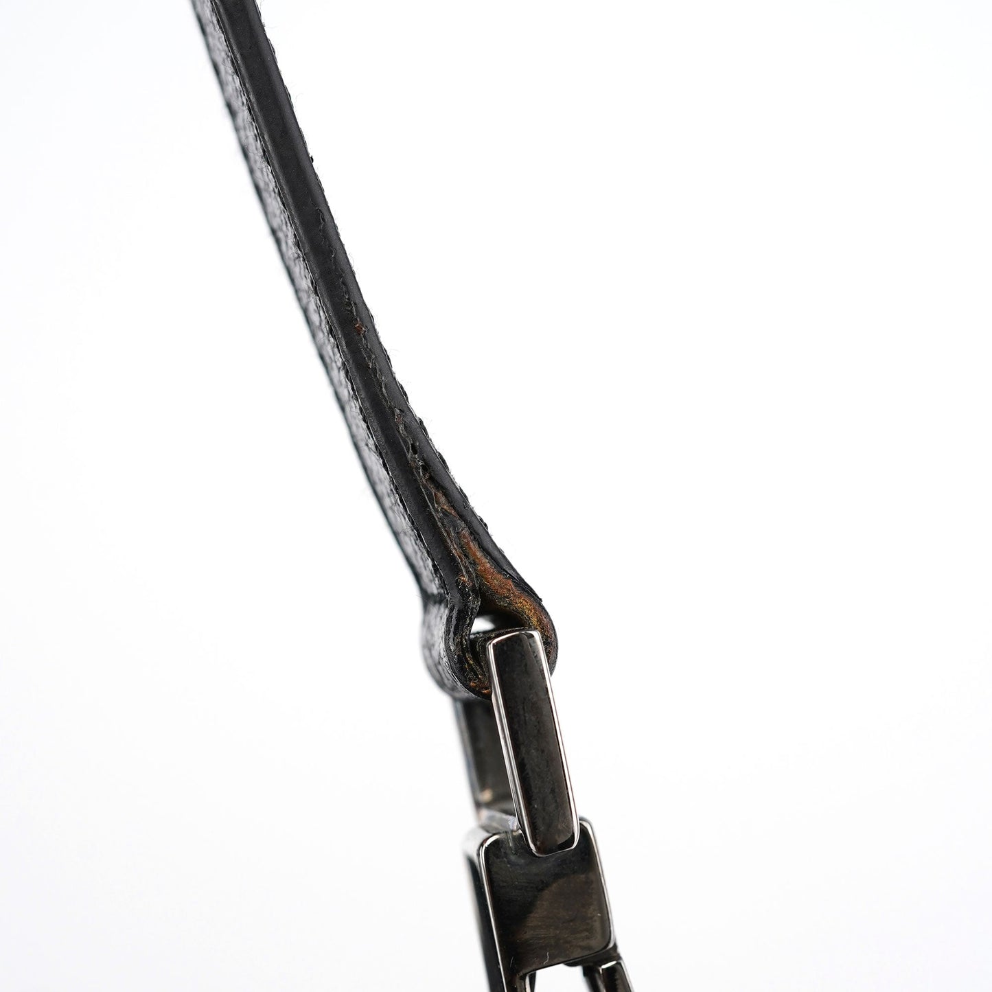 Black Leather Bamboo 2-Way Tote Bag