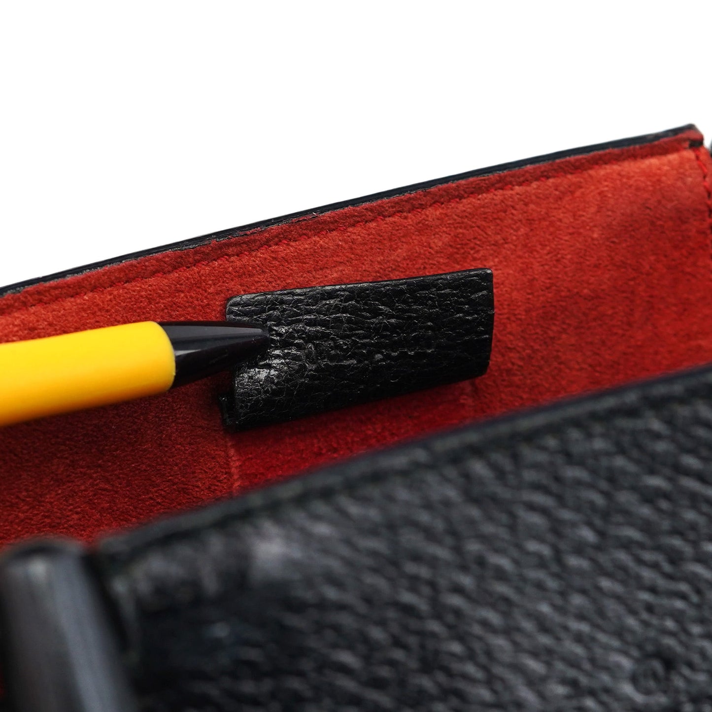 Black Leather Bamboo Tote Bag