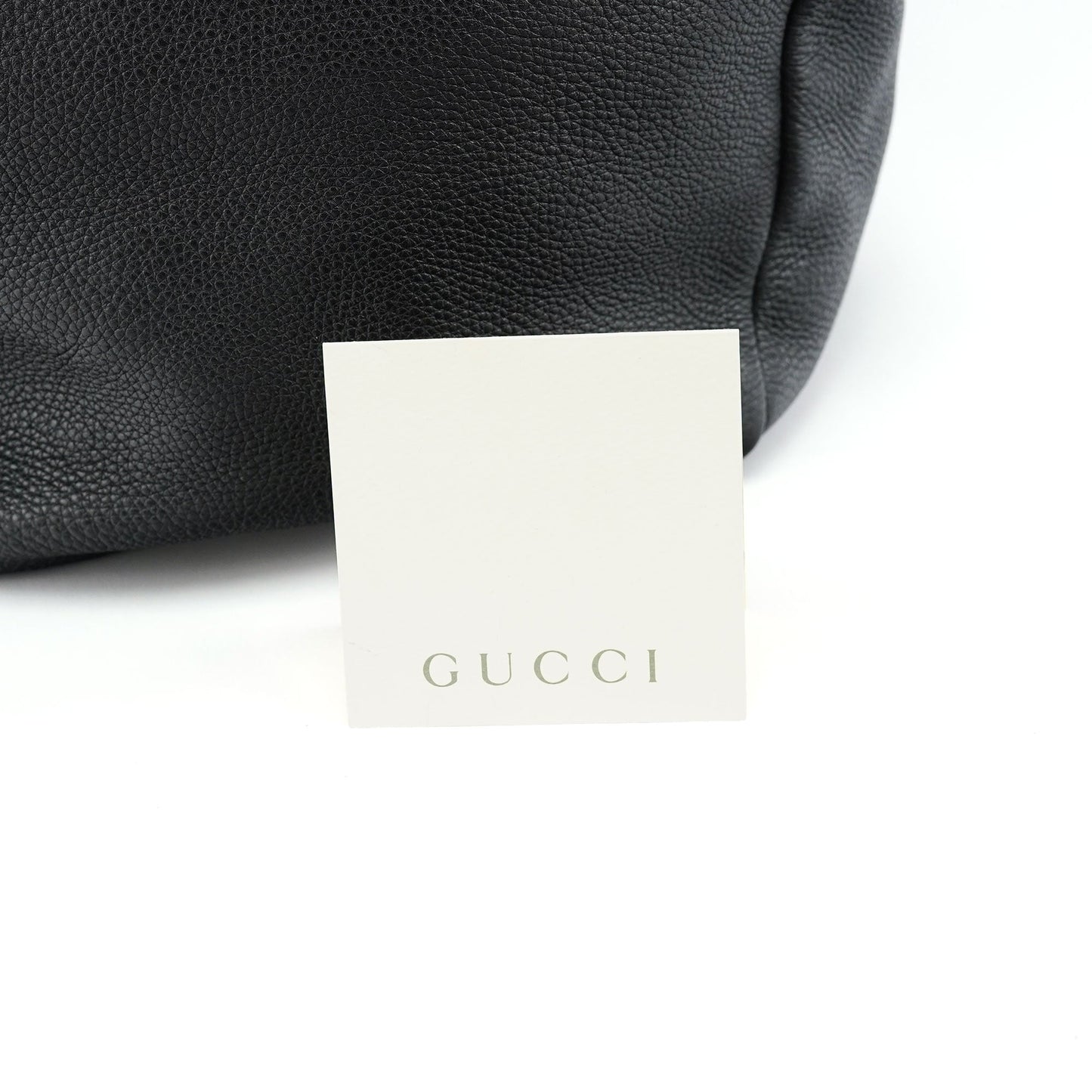 Black Leather Hobo Shoulder Bag