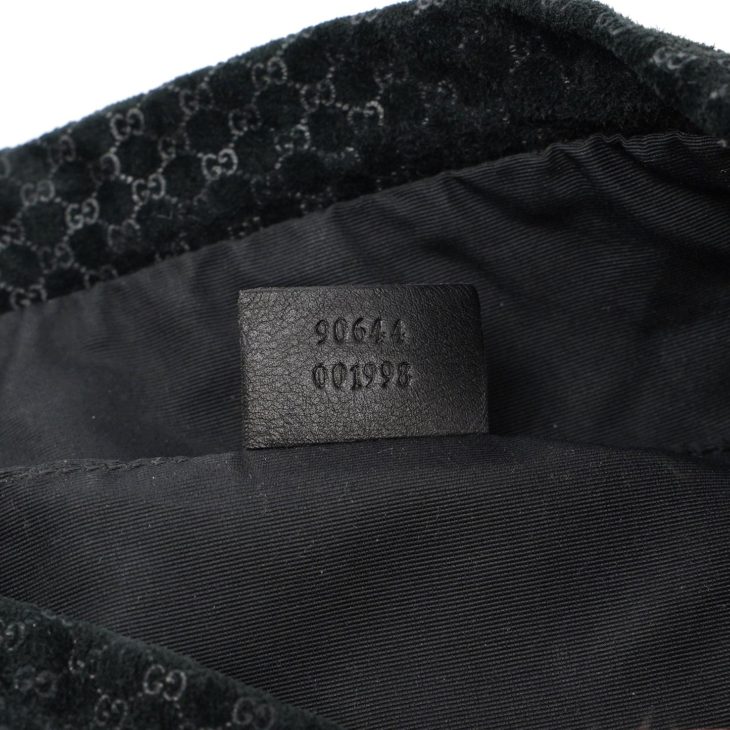 Black Leather Perforated Shoulder Bag