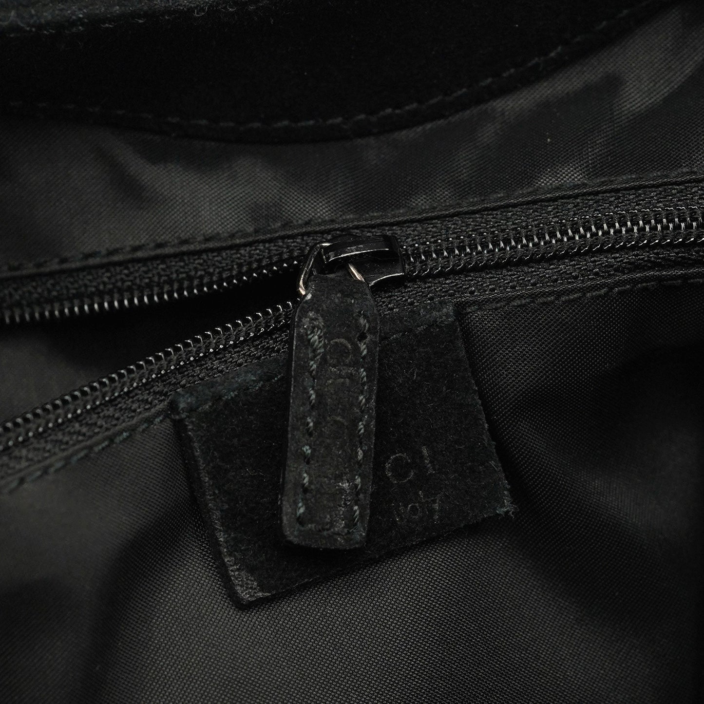 Black Suede Bamboo Shoulder Bag