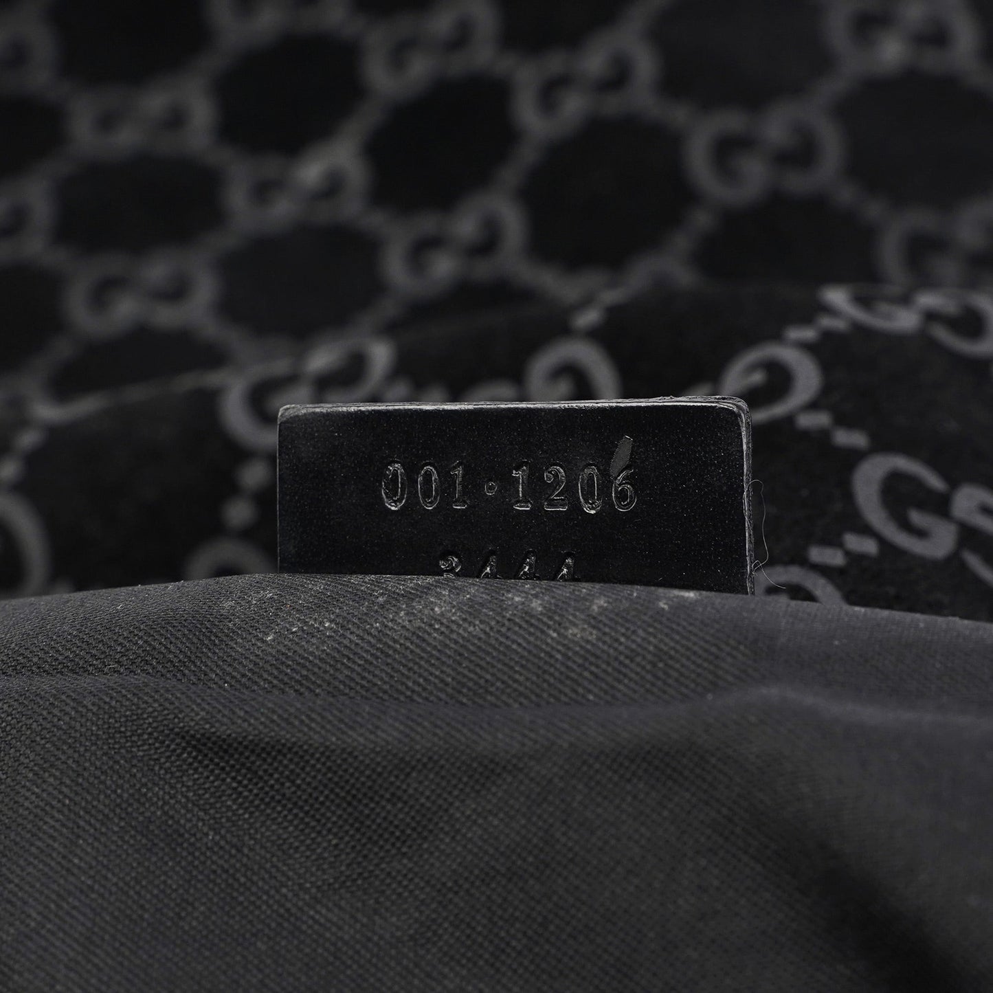 Black Suede GG Hobo Shoulder Bag