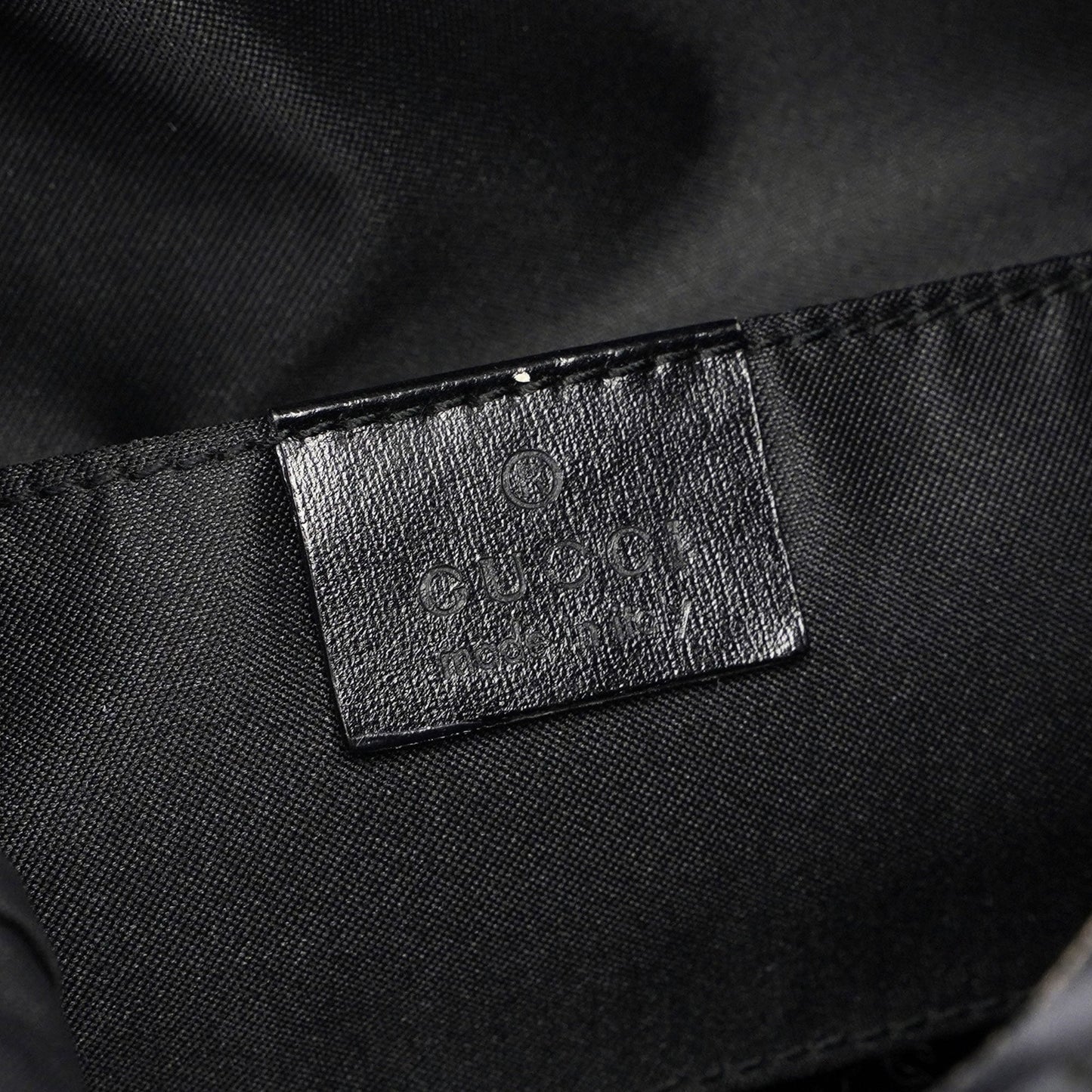 Black Suede GG Shoulder Bag