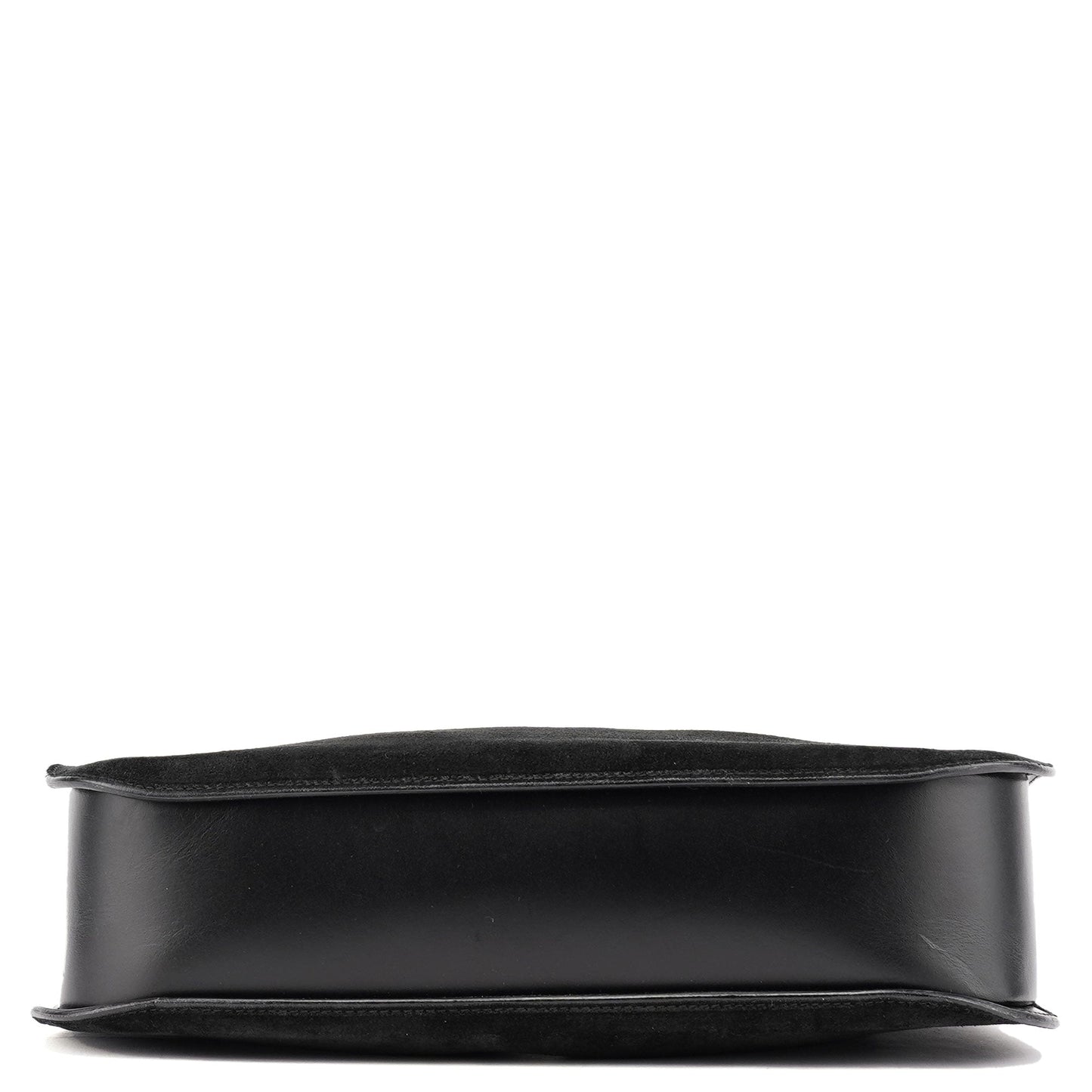 Black Suede Hobo Shoulder Bag