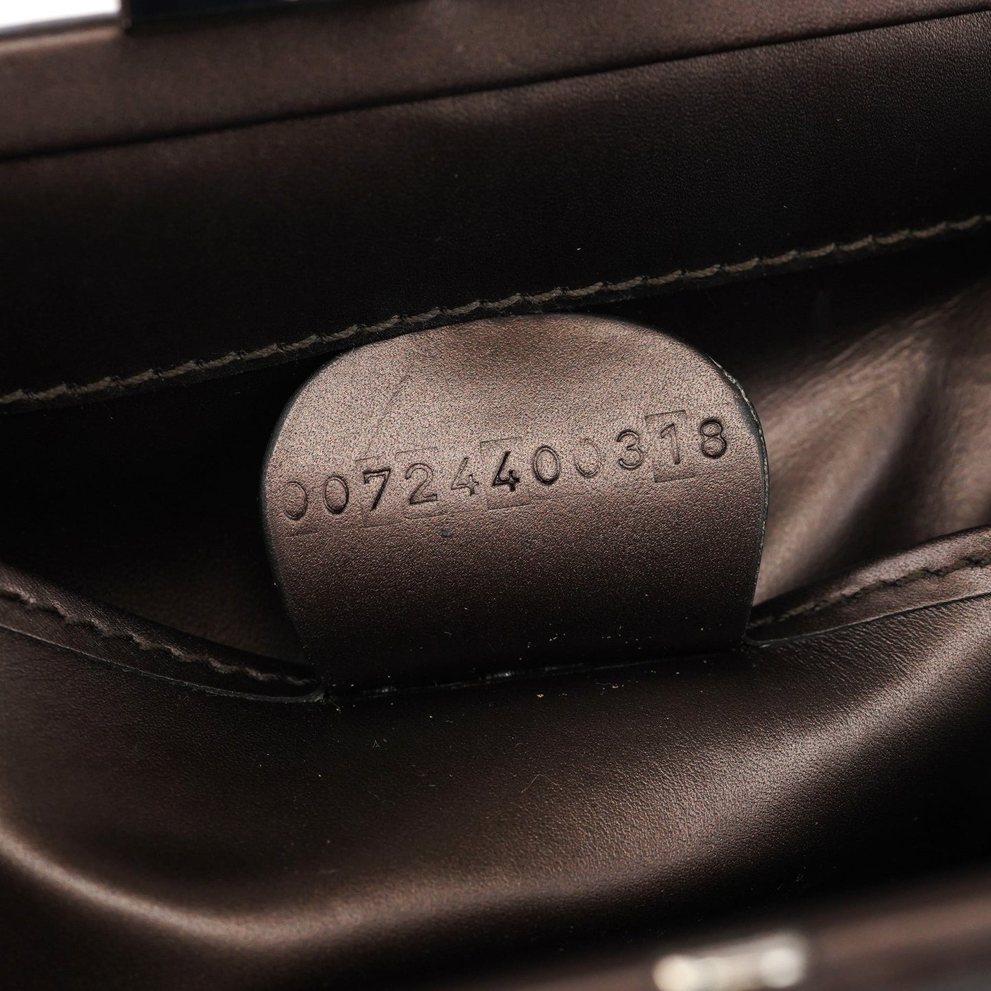 Bronze Calfskin Clutch Shoulder Bag