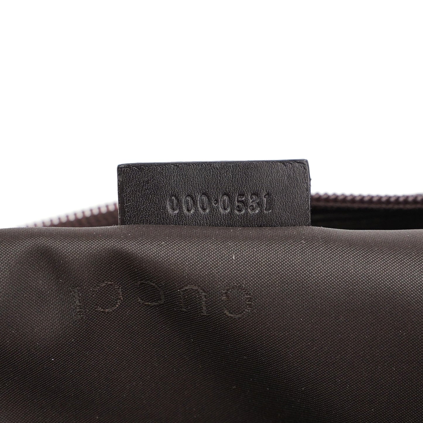 Brown Calfskin Bamboo Shoulder Bag