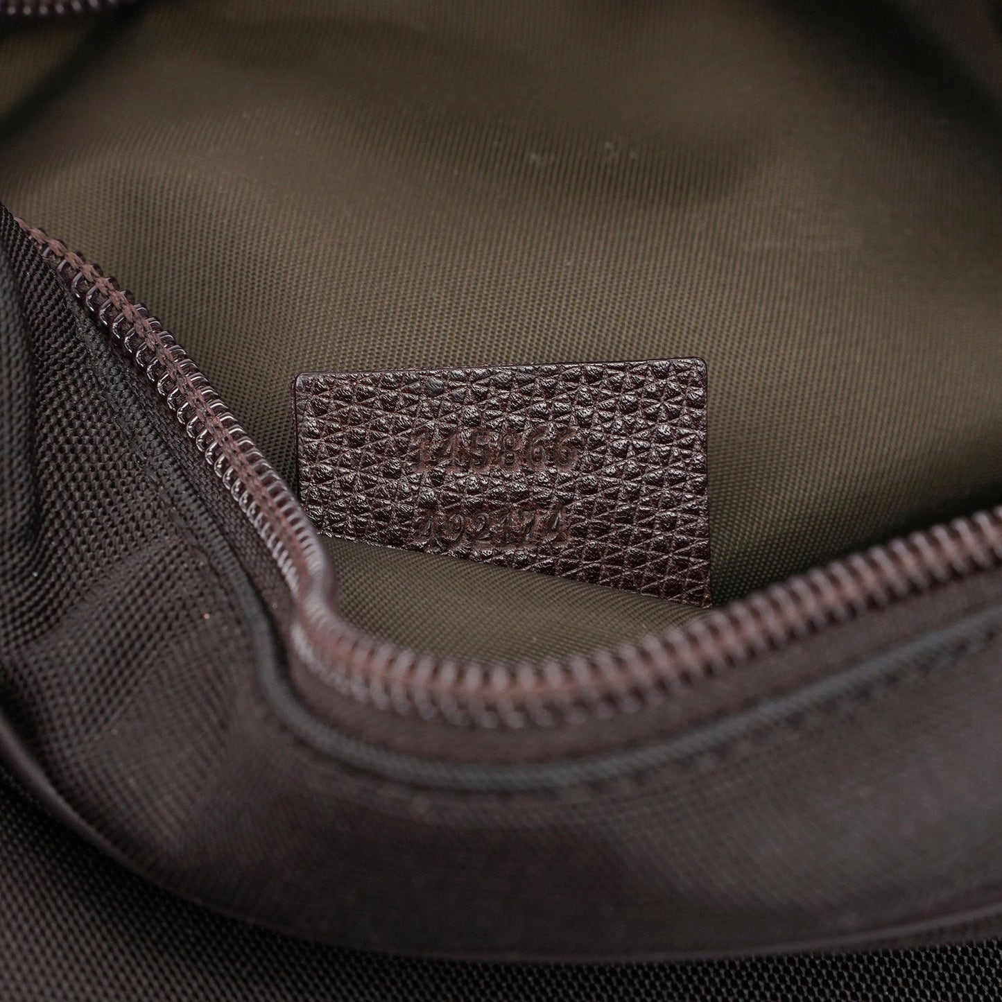 Brown Canvas Crossbody Bag