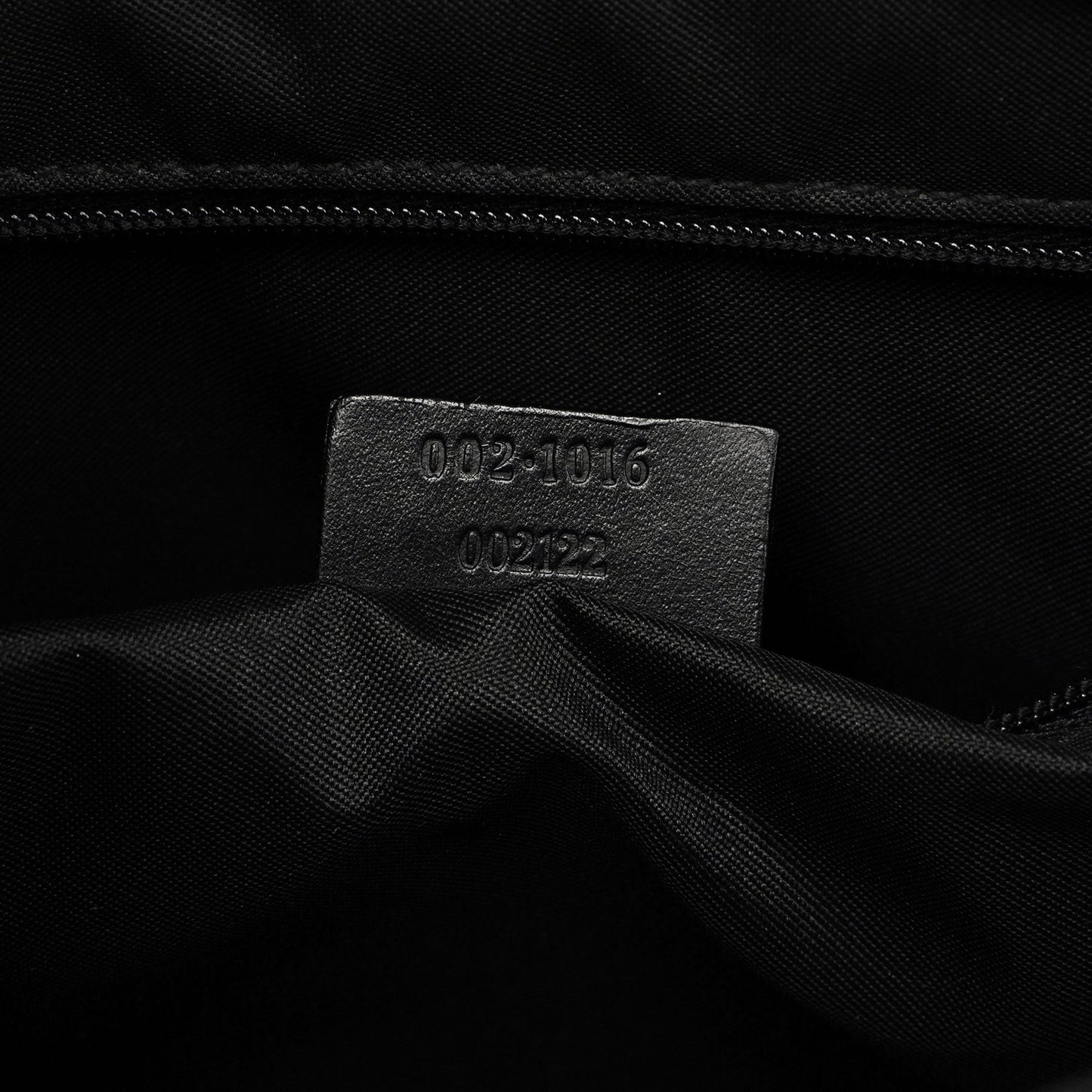 Gucci Black GG Canvas Bamboo Tote