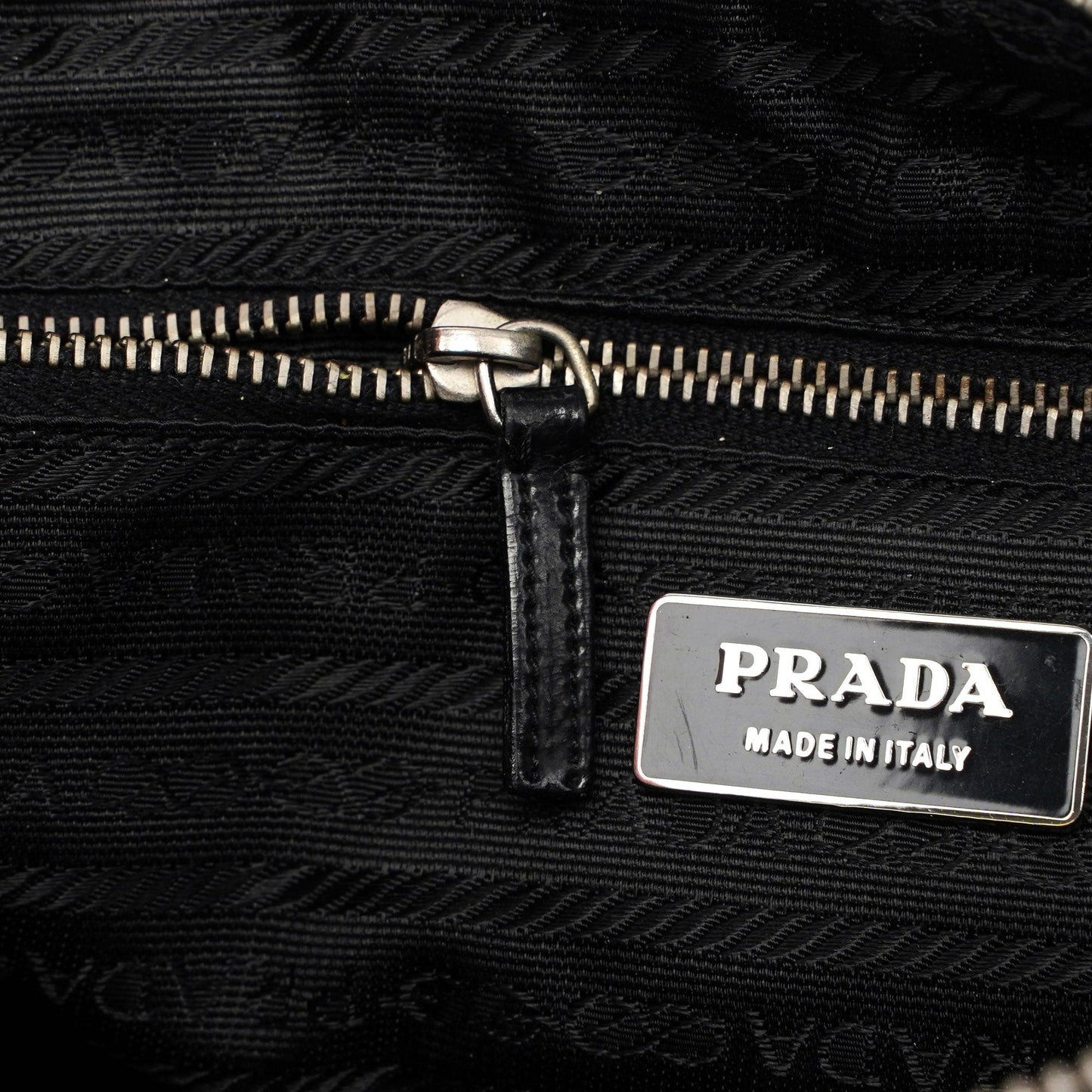 Prada Black Tessuto Leather Shoulder Bag