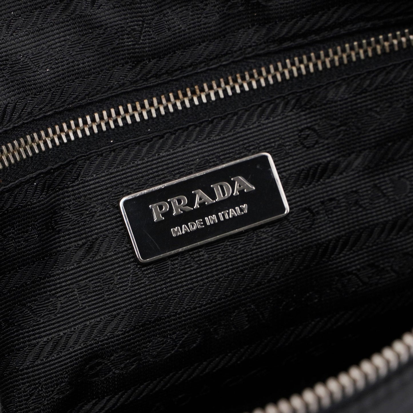 Prada Black Tessuto Leather Shoulder Bag