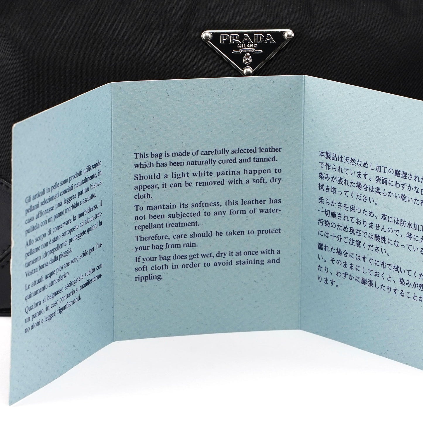 Prada Black Tessuto Leather Shoulder Bag