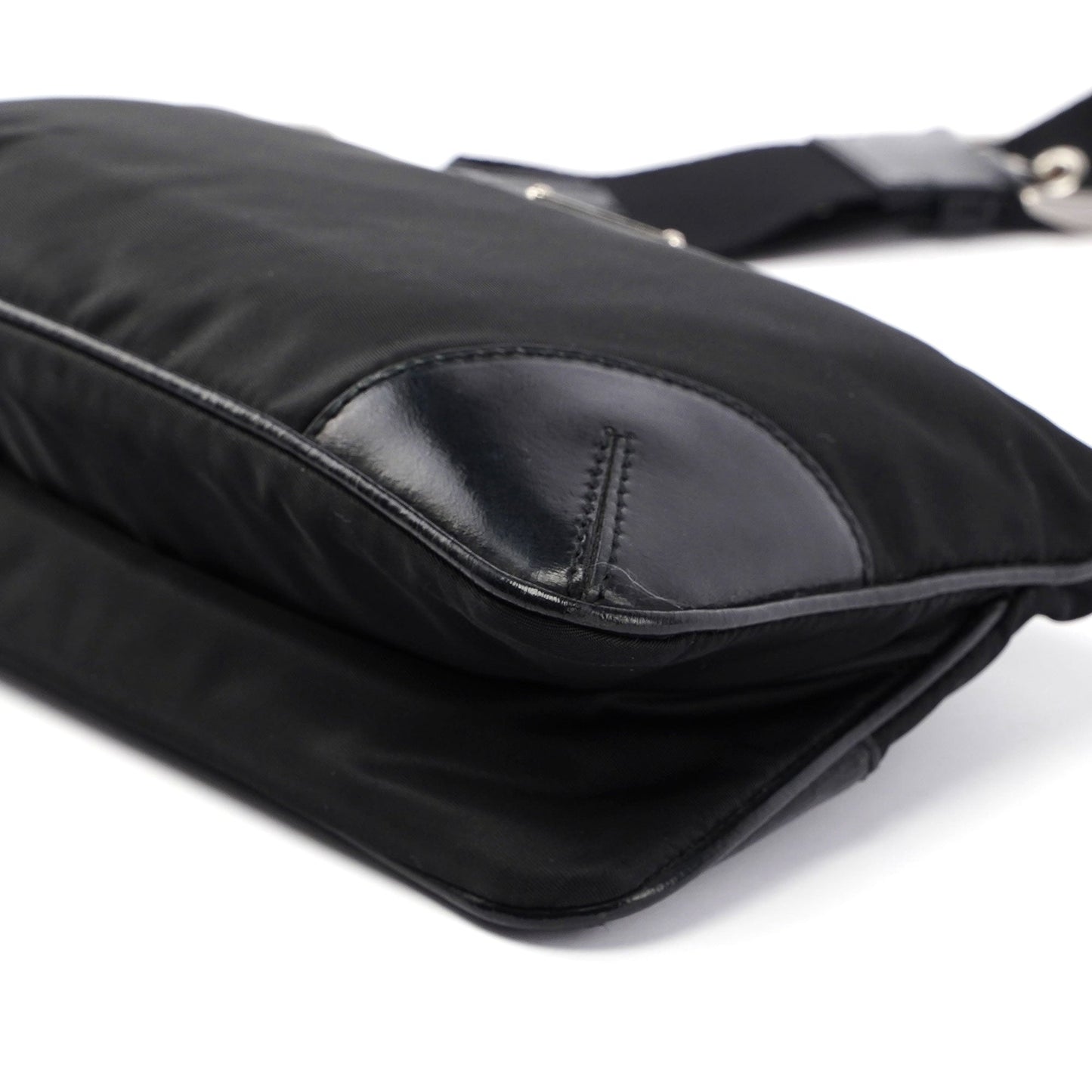 Prada Black Tessuto Leather Shoulder Bag