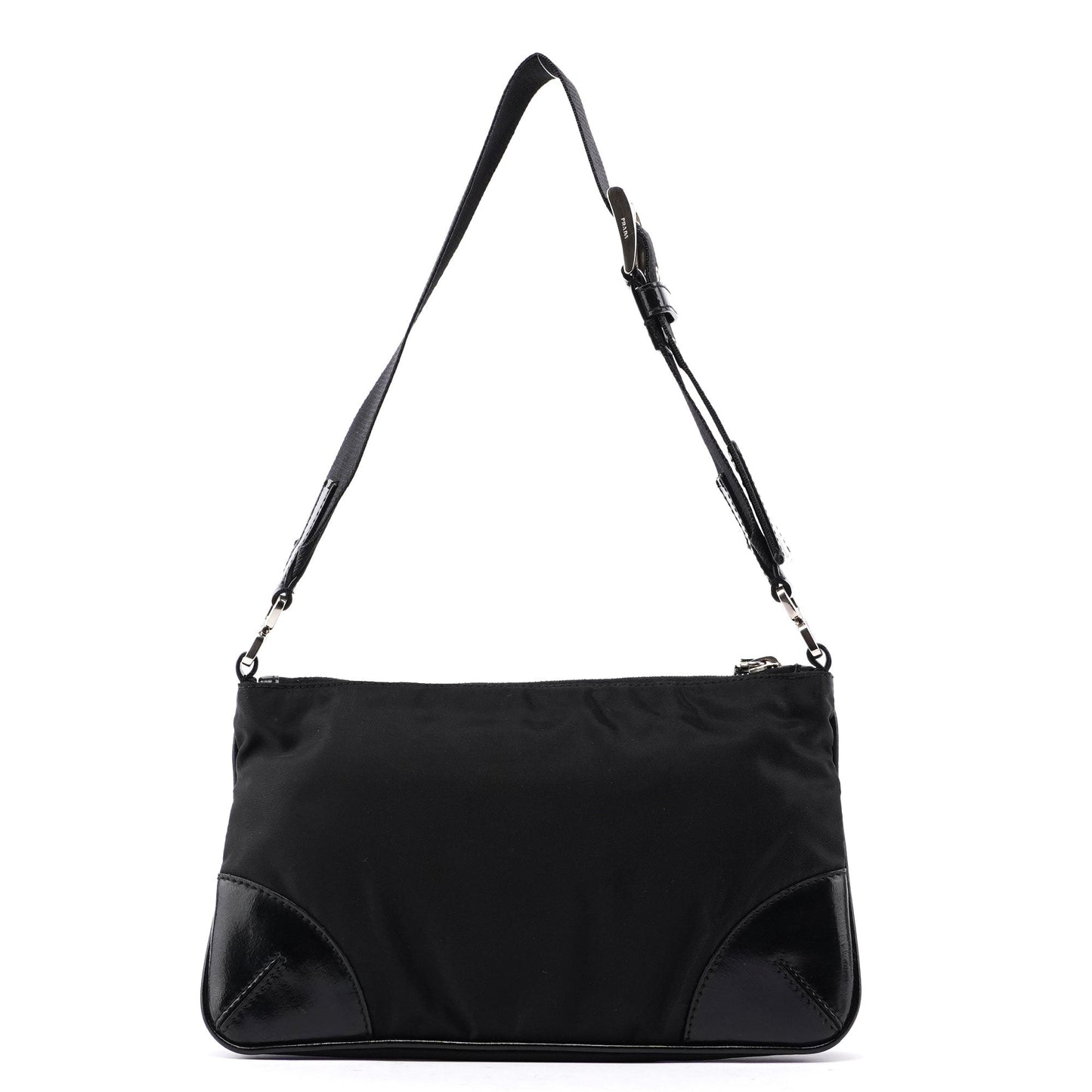 Prada Black Tessuto Leather Shoulder Bag