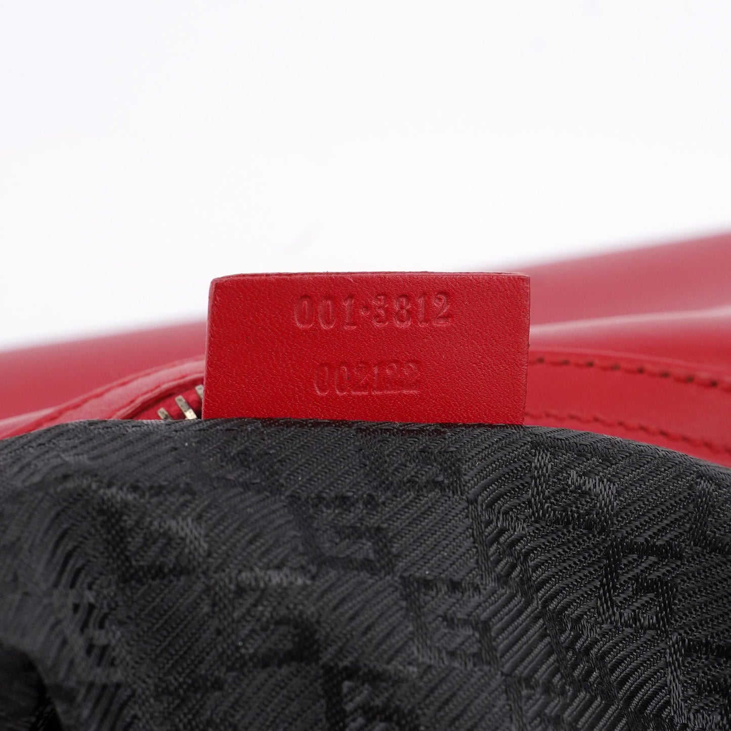 Red Calfskin Hobo Shoulder Bag