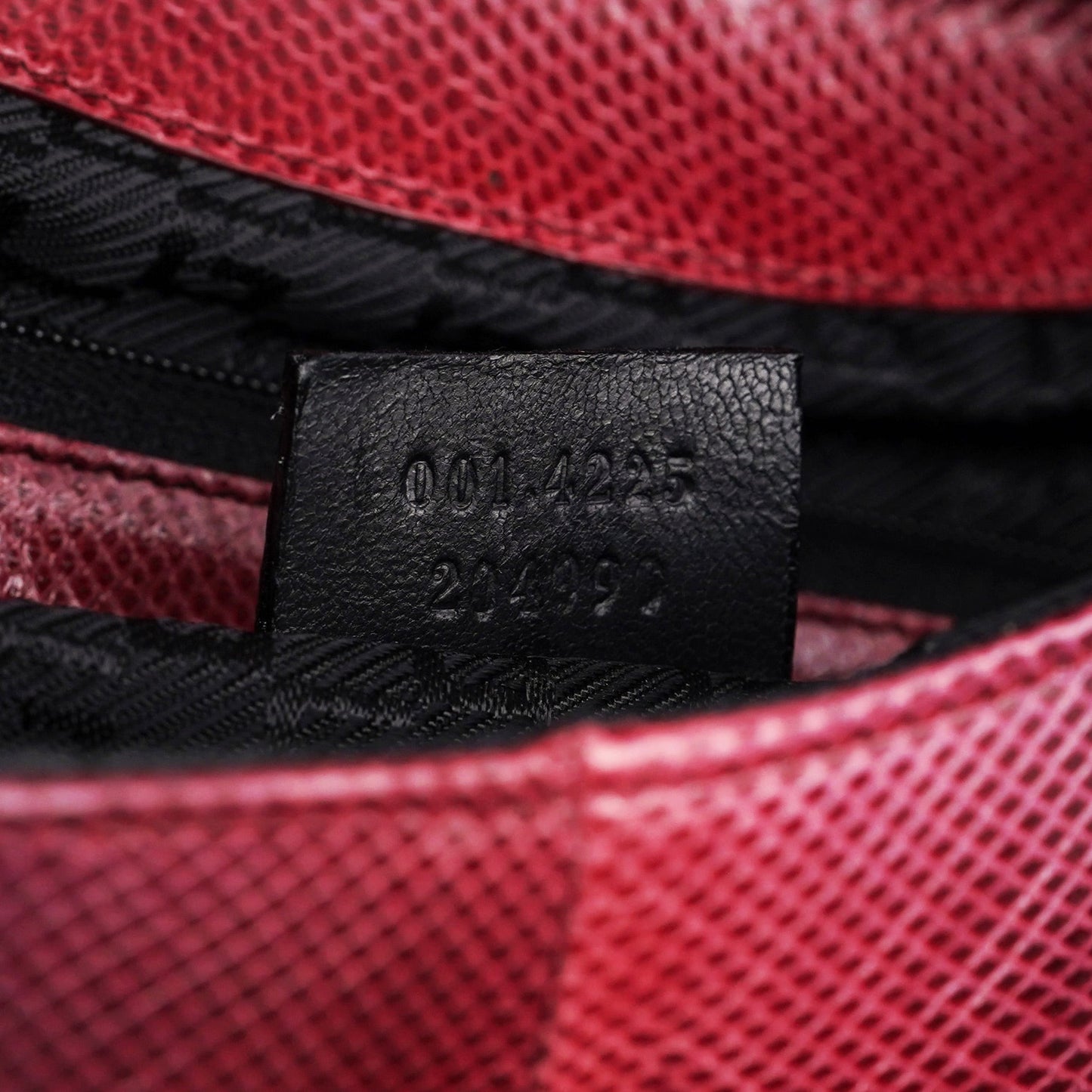 Red Lizard Plastic Handle Shoulder Bag