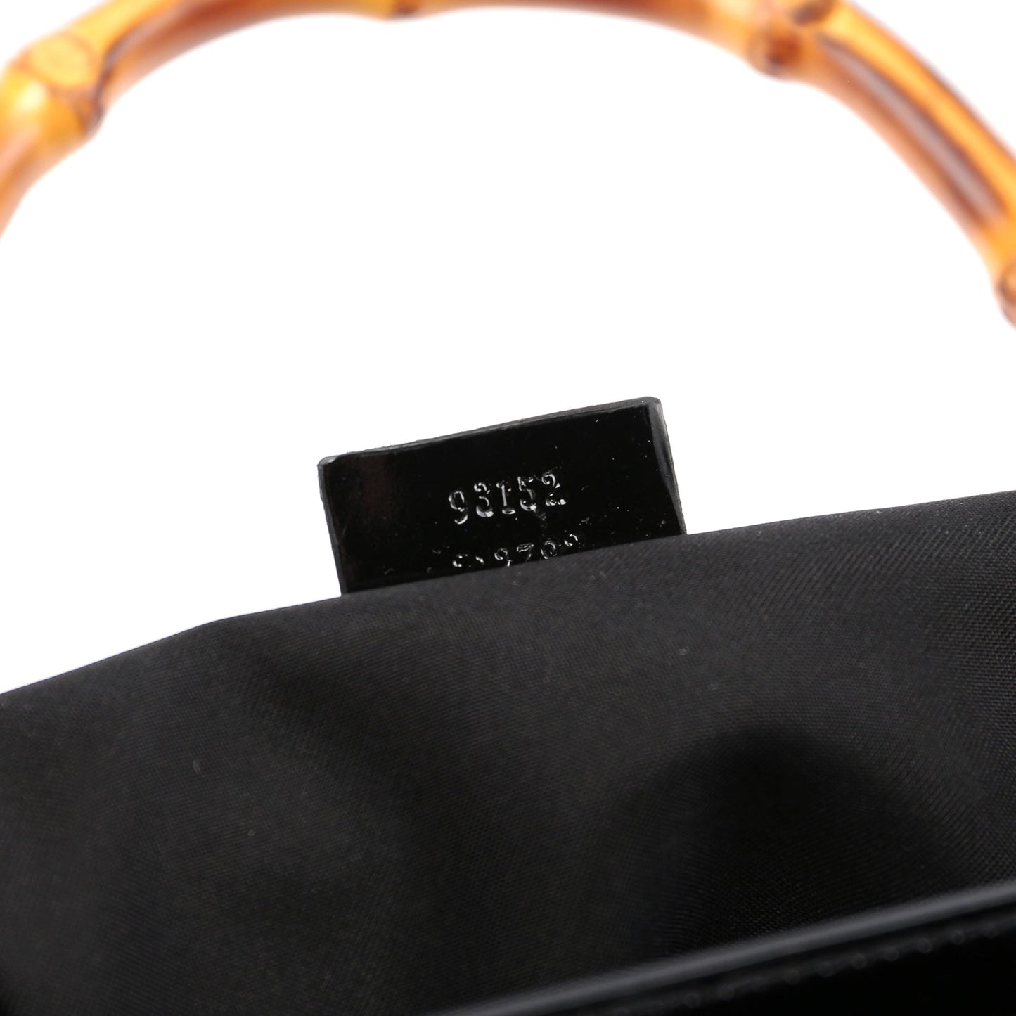 REPOST Black Patent Leather Bamboo Tote