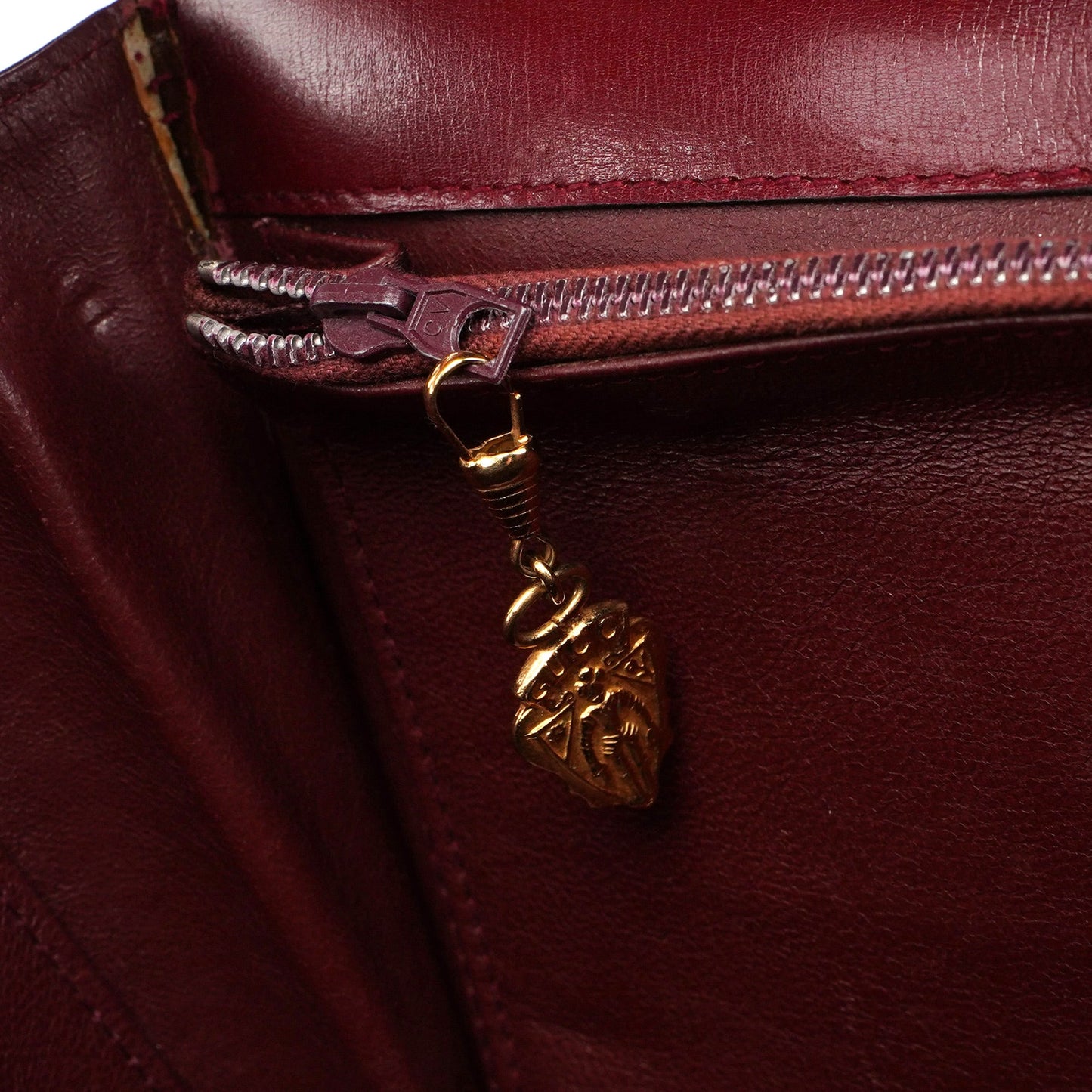 Vintage Burgundy Calfskin G Shoulder Bag
