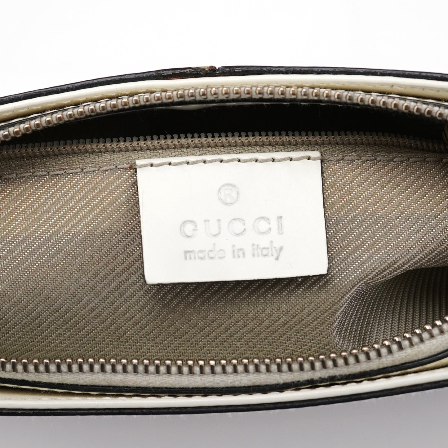 White Leather Micro GG Shoulder Bag